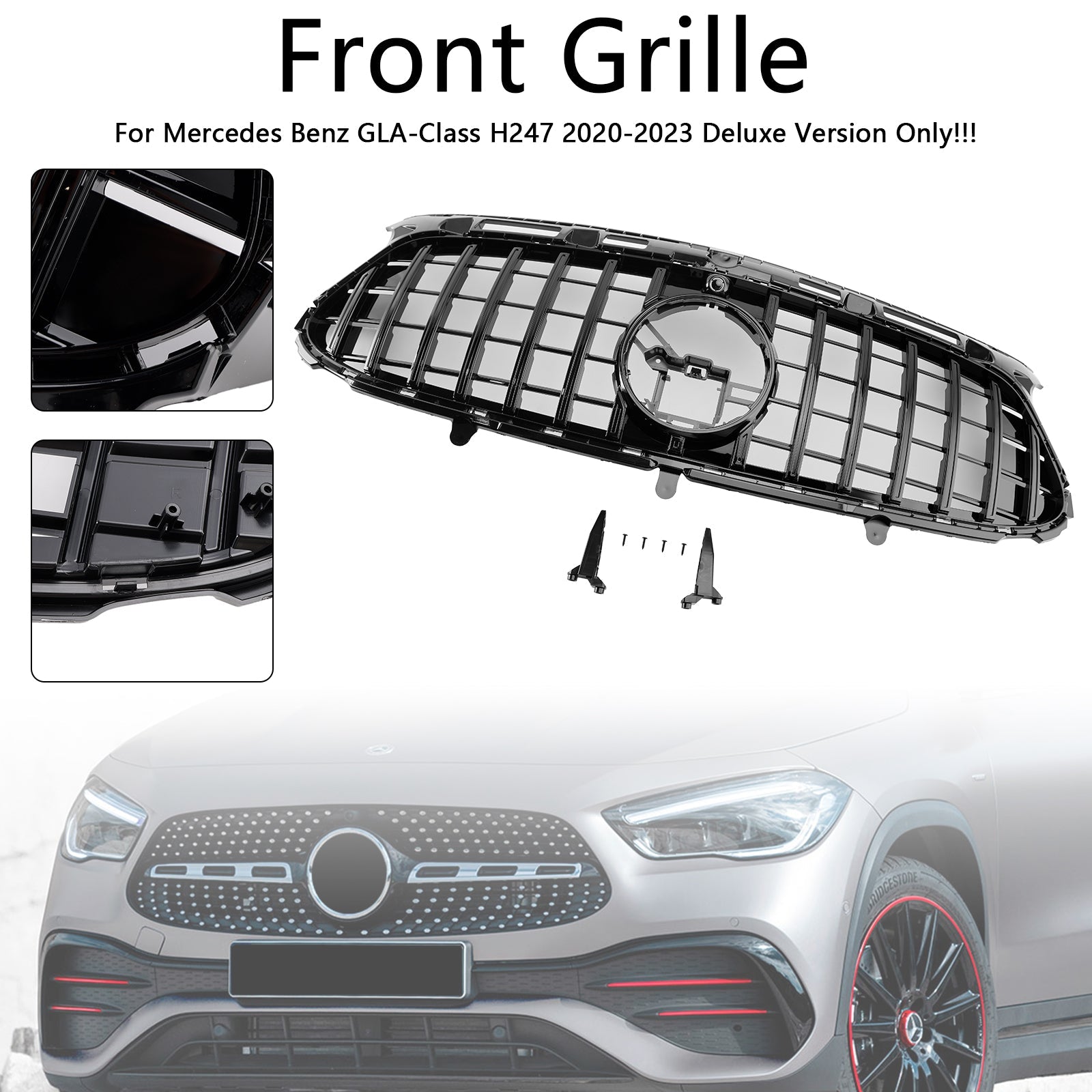 2020-2023 Mercedes Benz GLA-Class H247 Deluxe Front Bumper Grille Grill