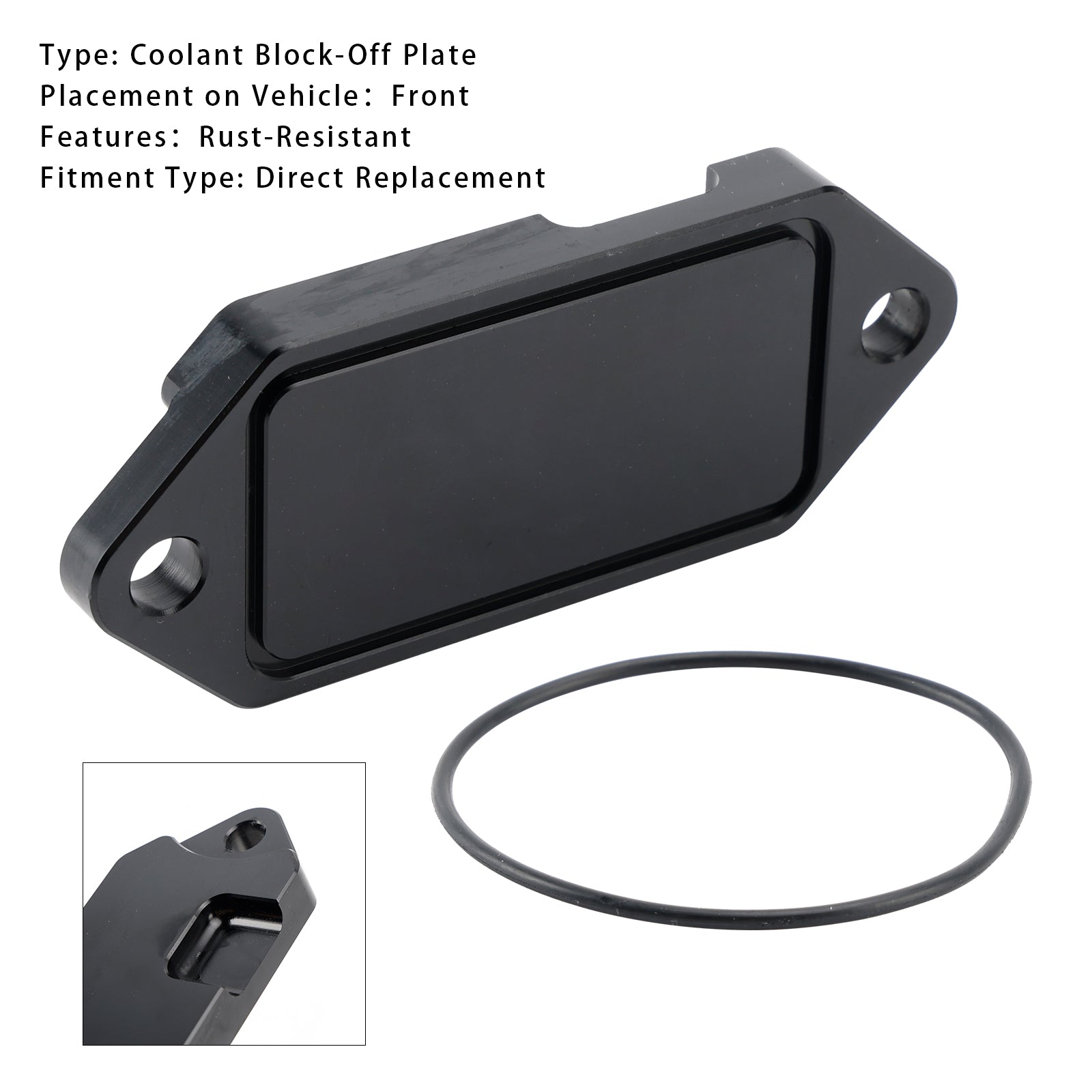 Coolant Block-Off Plate With O-Ring Seal DP0402 For Chevy GMC 6.6L Duramax 2001-2017