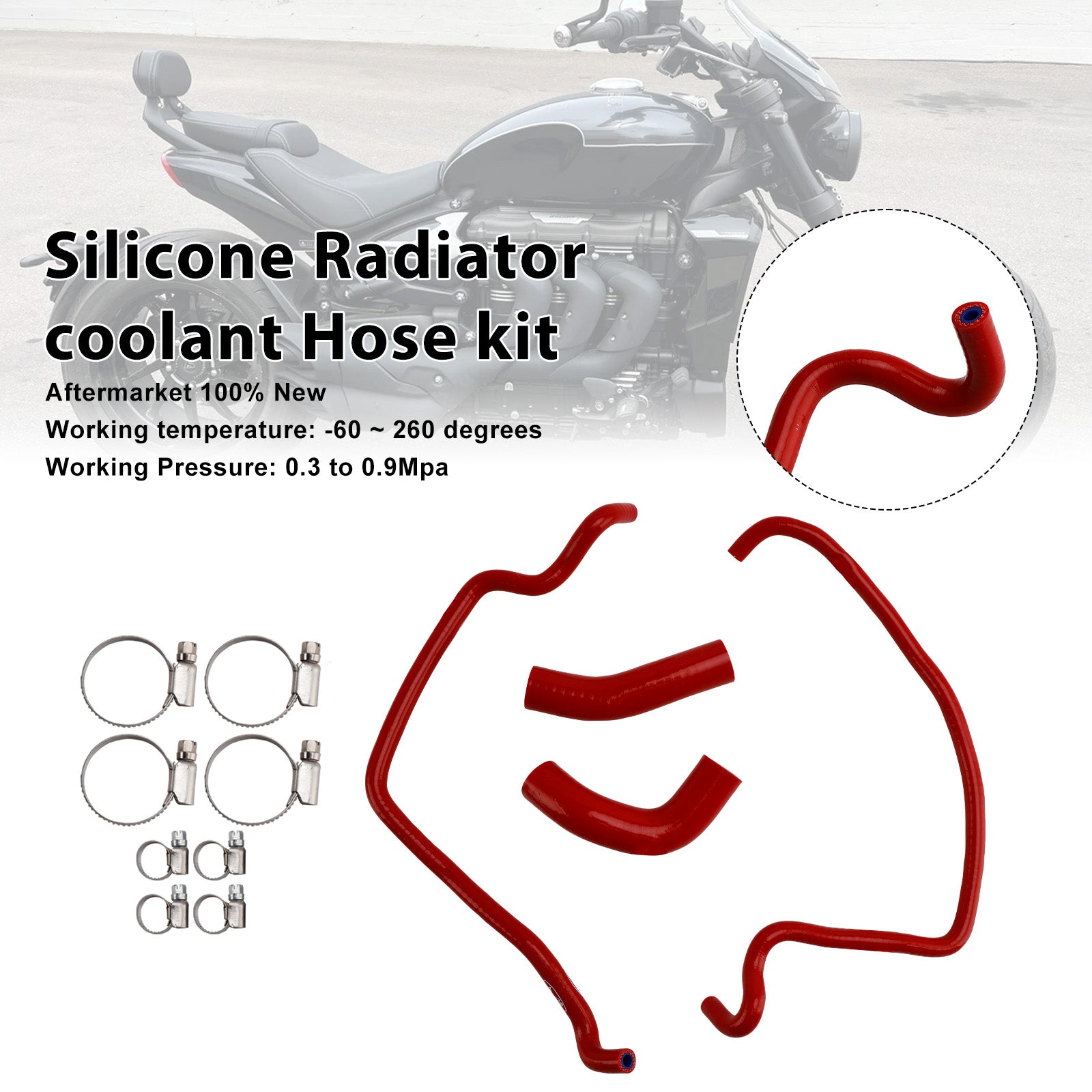 2019-2024 Rocket 3 Silicone Radiator coolant Hose kit