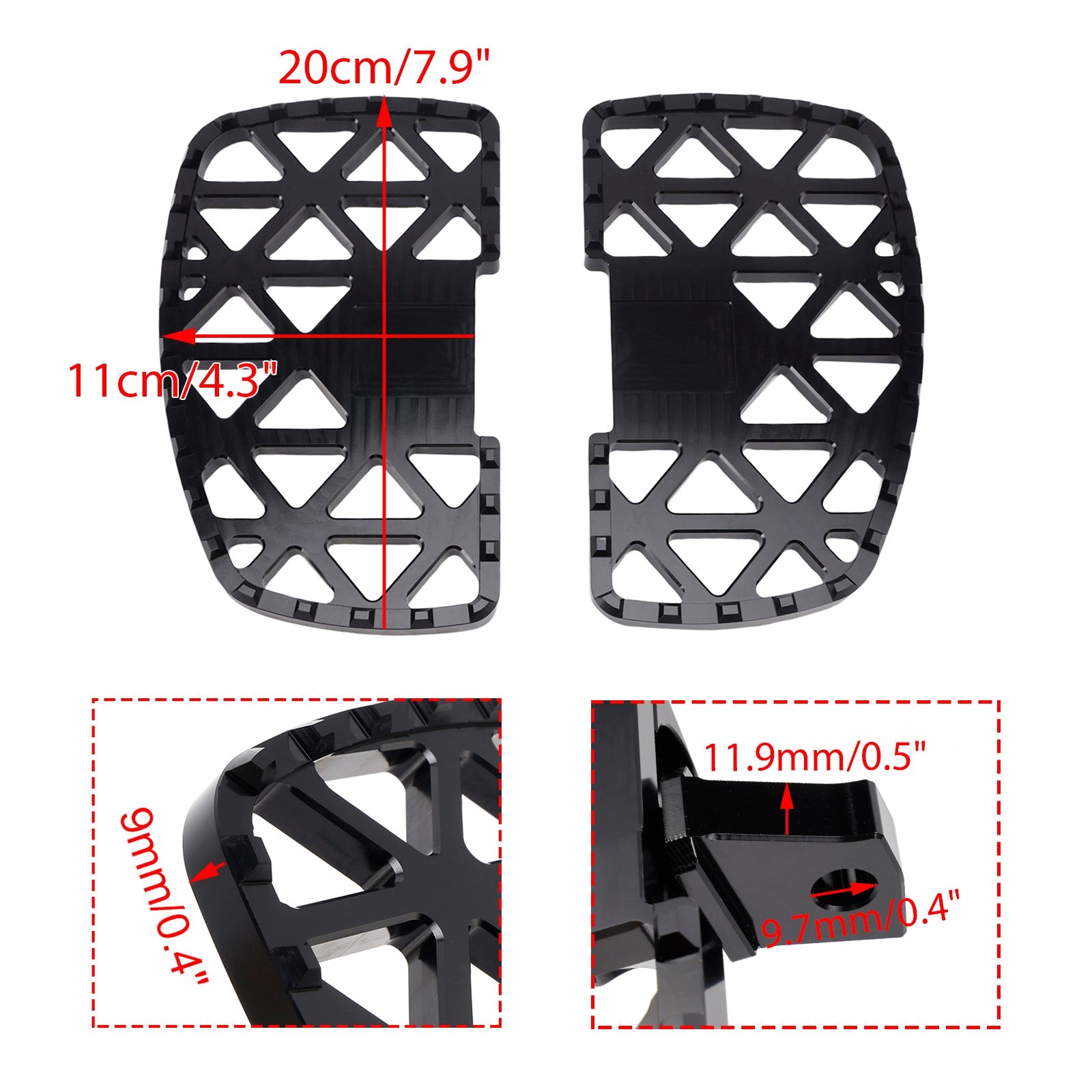 Front Footrests Foot Pegs fit for BMW R18 / R18B / R18 Classic 2020-2024