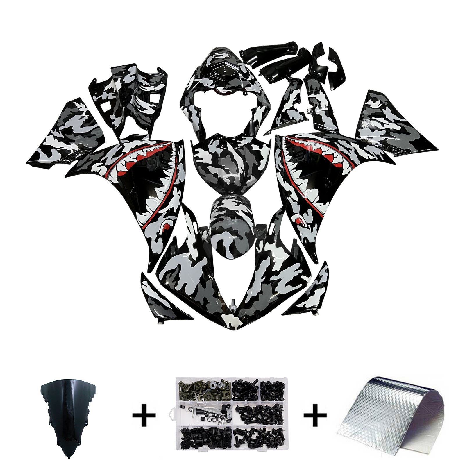 Injection Fairing Kit Bodywork Plastic ABS For Yamaha YZFR1 YZF-R1 2009-2011