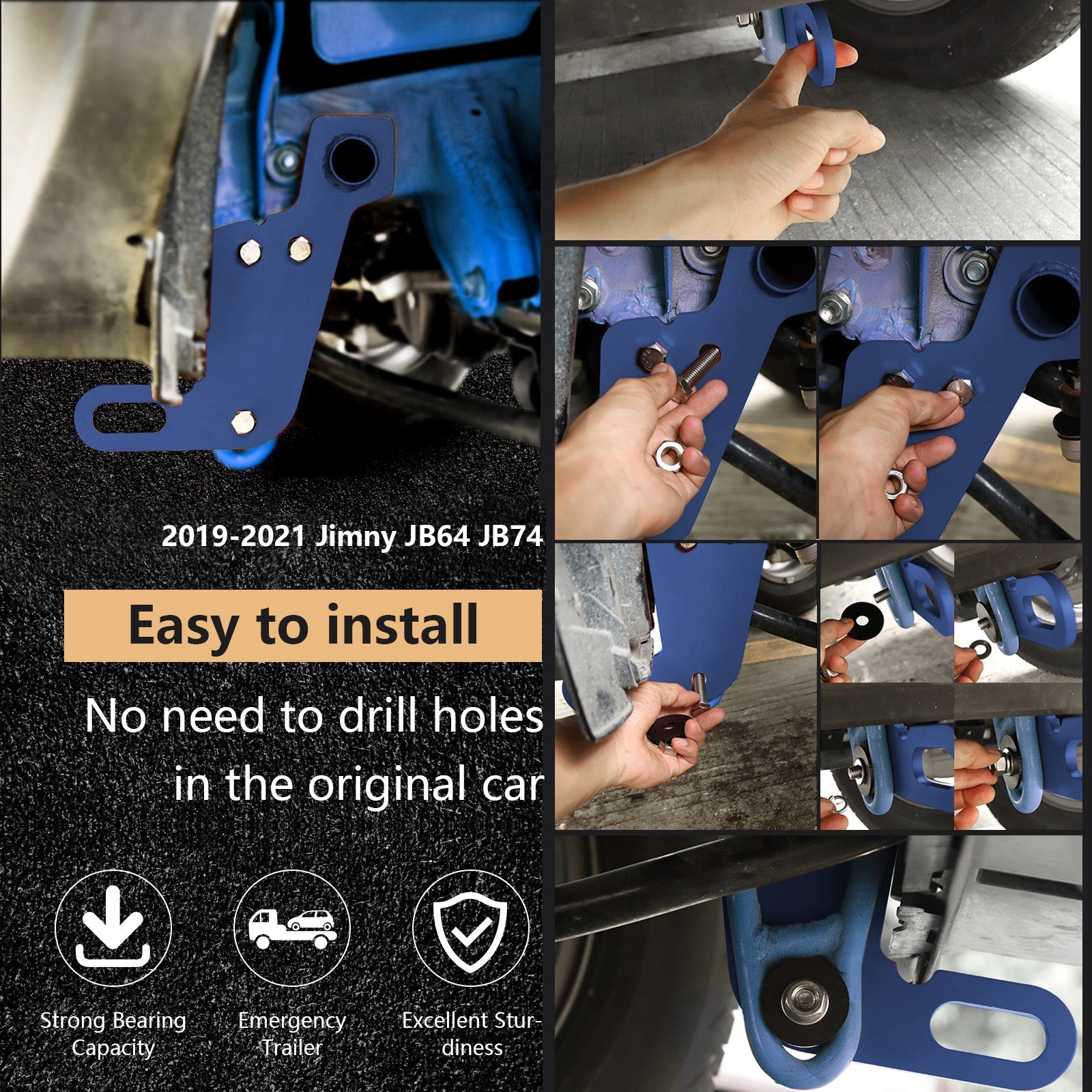2019-2023 Suzuki Jimny JB64W JB74 Left Front Towing Hitch Trailer Hitch
