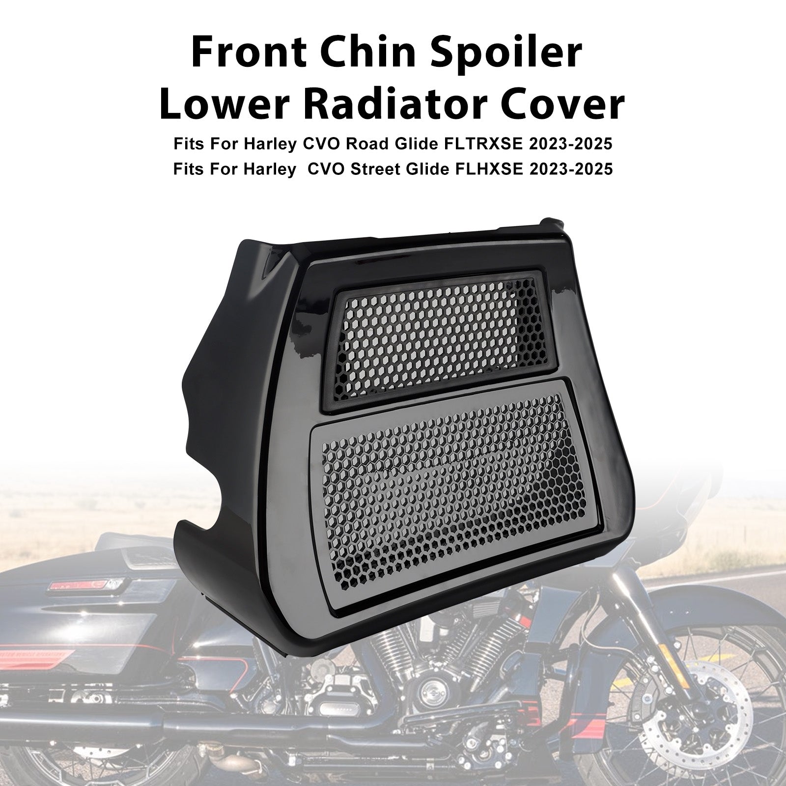Lower Chin Spoilers Radiator Guard Cover For CVO Street Glide FLHXSE 2023-2025