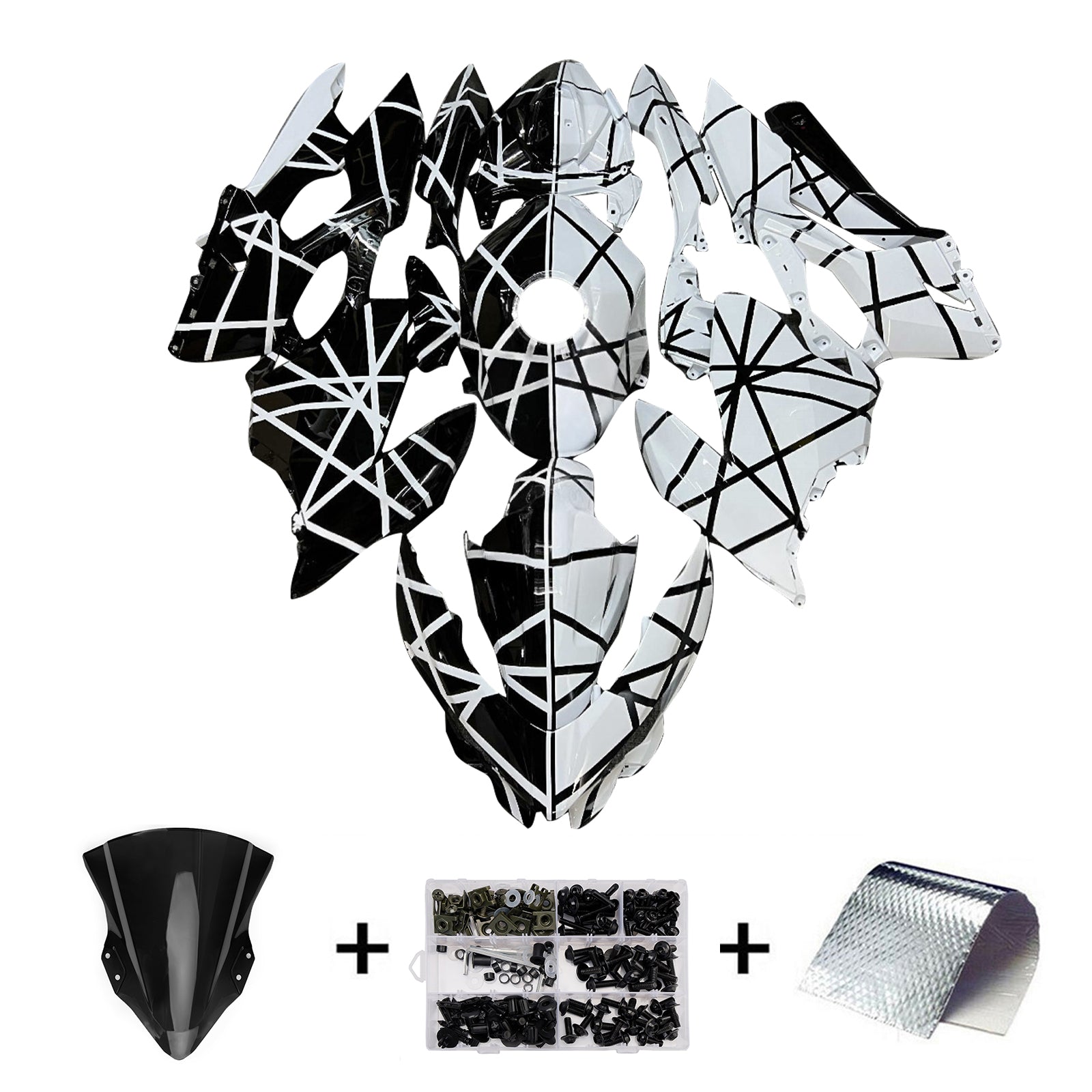 Injection Fairing Kit Bodywork Plastic ABS fit For Kawasaki EX400 Ninja400 2018-2024