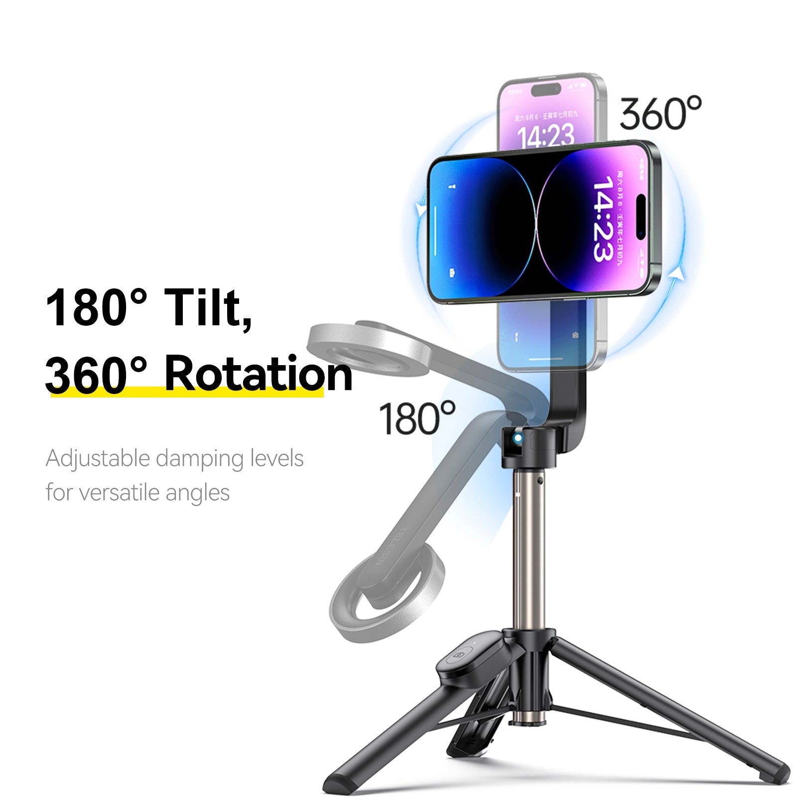 Magnetic Mobile Phone Mini Selfie Stick Magesafe Bluetooth Aluminum Alloy Tripod