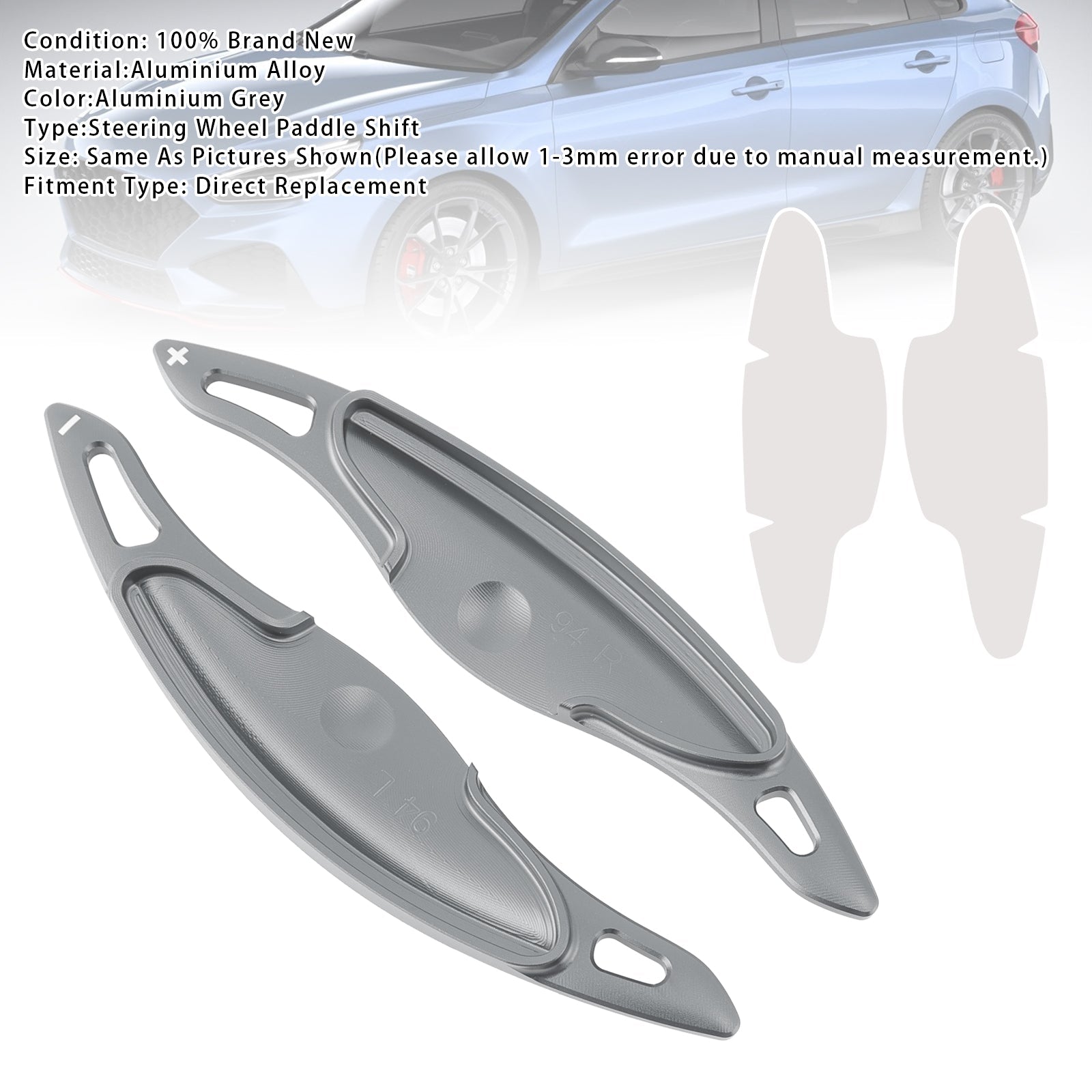 Steering Wheel Paddle Shifter Extension For Hyundai Elantra i30 Aluminium