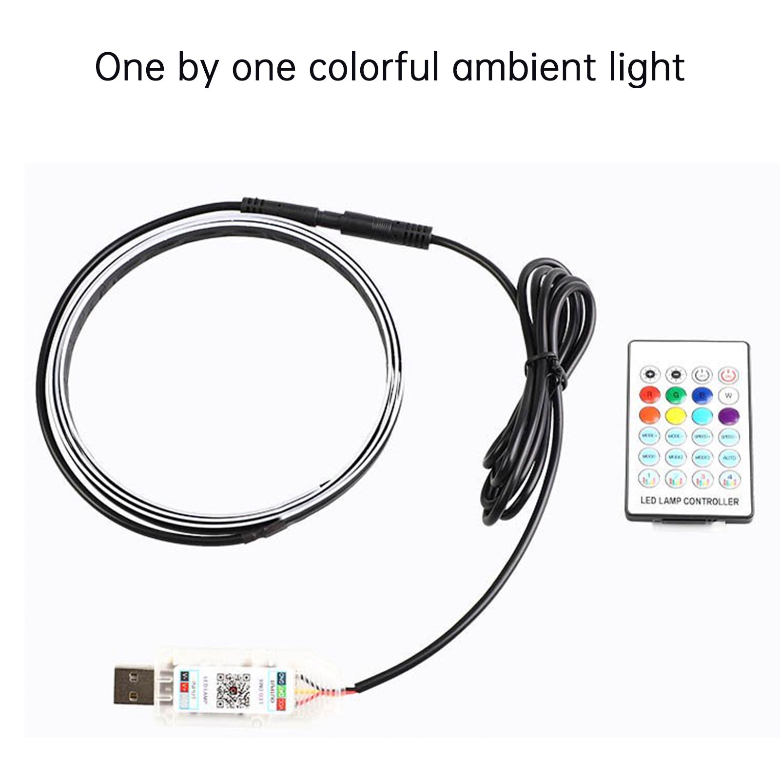 Central Control Ambient Interior Colorful LED Flowing Decorative Light 110cm