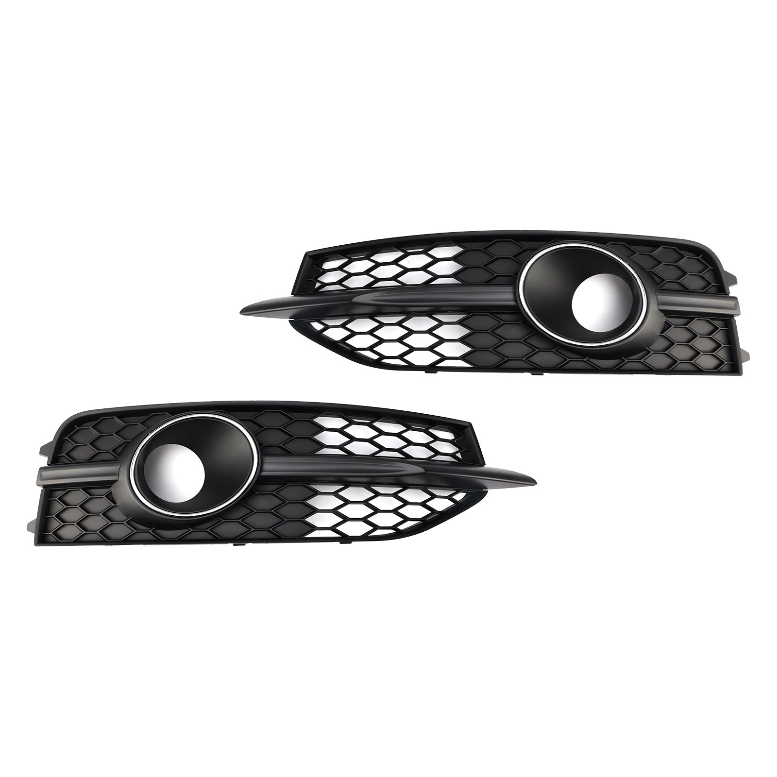 2012-2015 Audi A7 S-Line S7 Black Front Bumper Fog Light Grille Cover Bezel