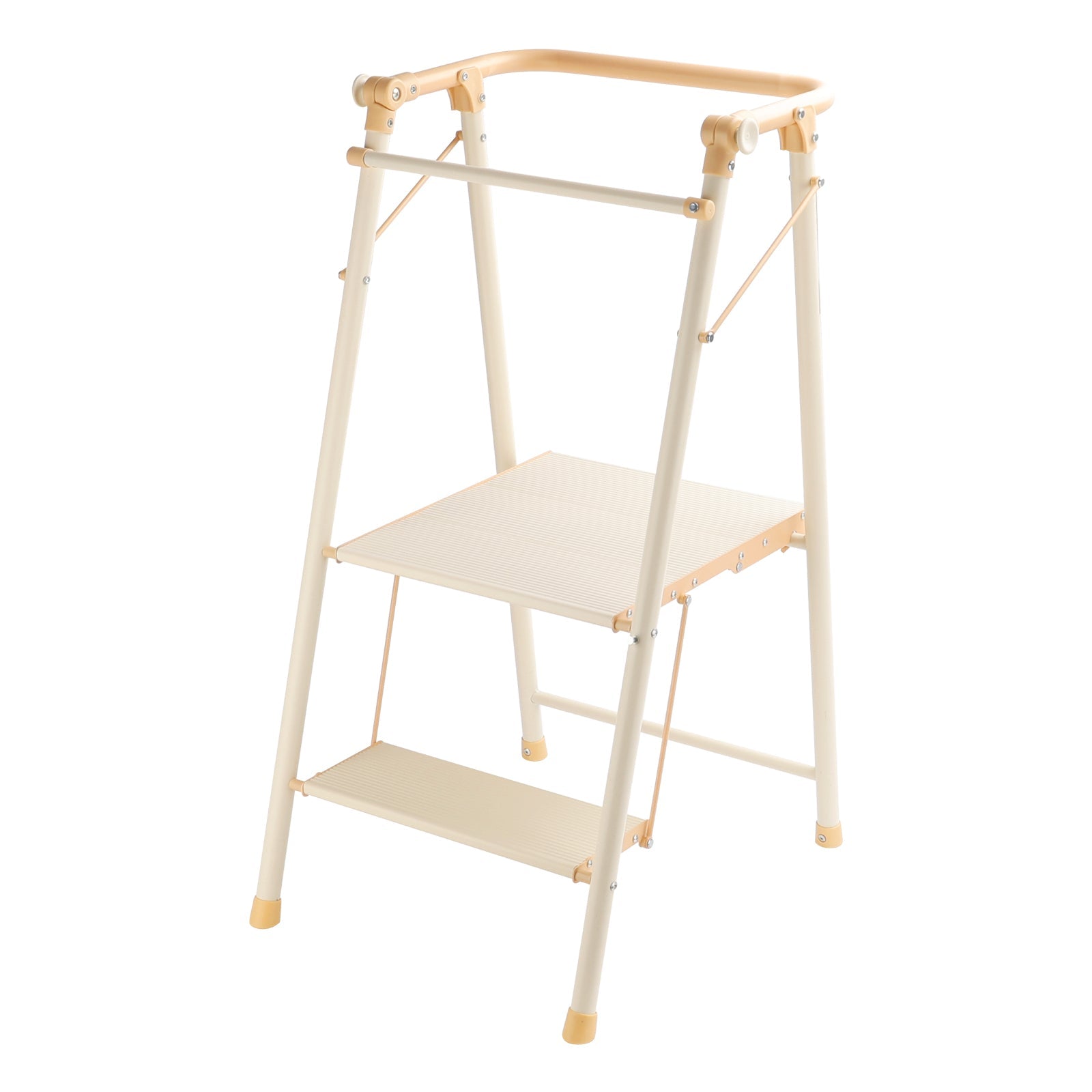 2-Step Kitchen Stepper Adult Folding Step Stool Kids Folding