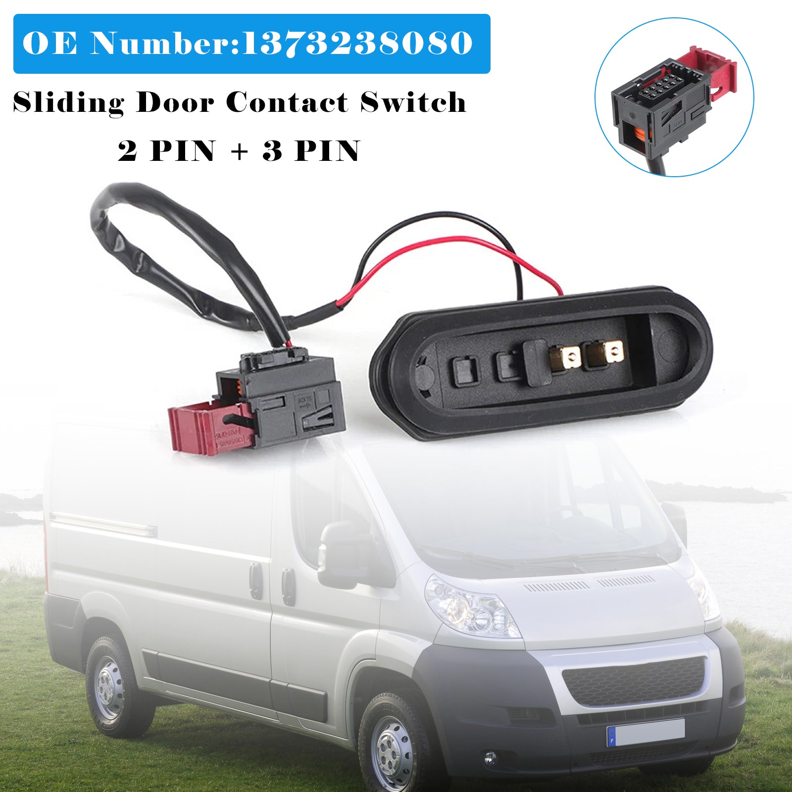 2006+ Ducato Boxer Relay Sliding Door Contact Switch 2 PIN+3 PIN 1373238080