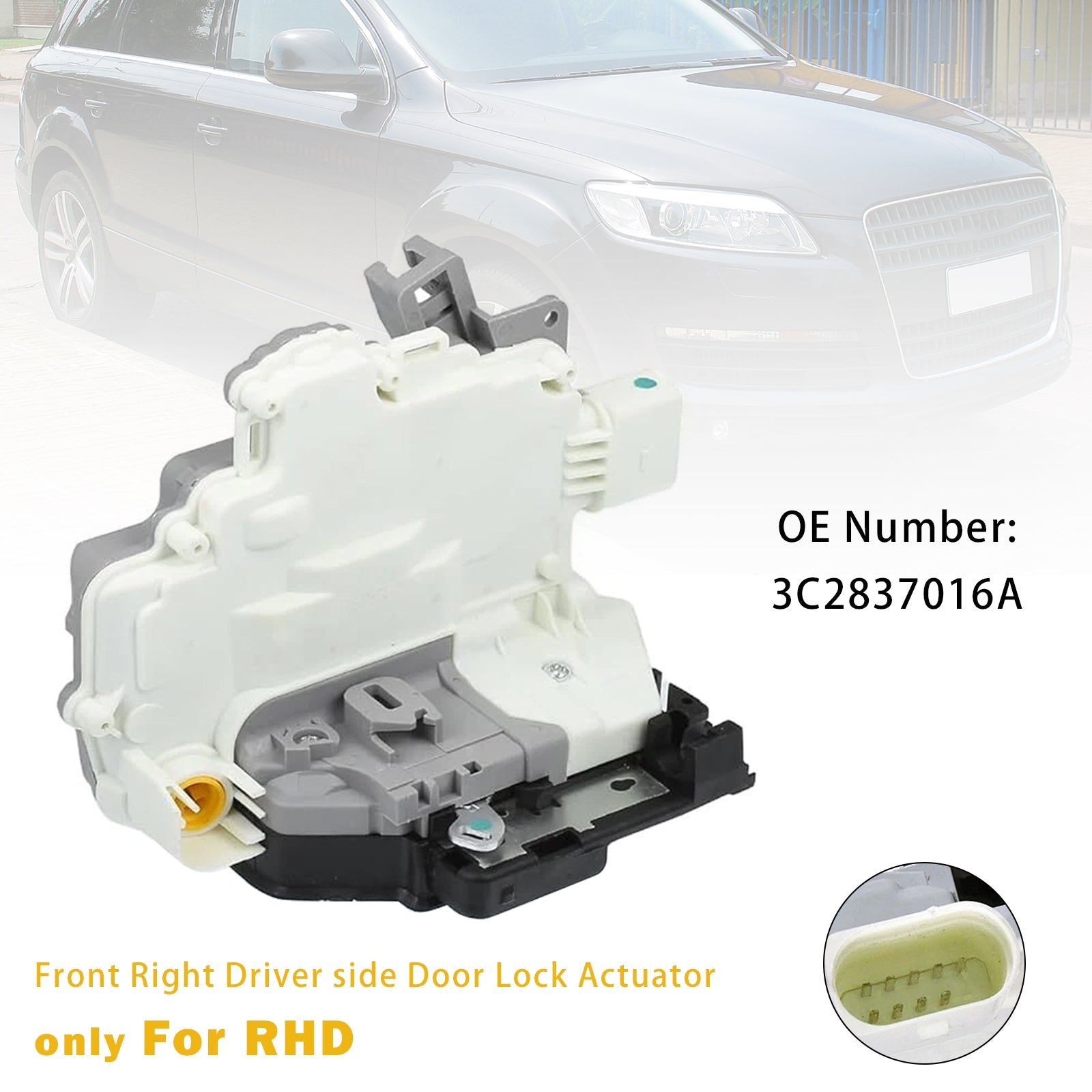 Front Right Door Lock Actuator 3C2837016A For VW Passat Tiguan For Audi Q7