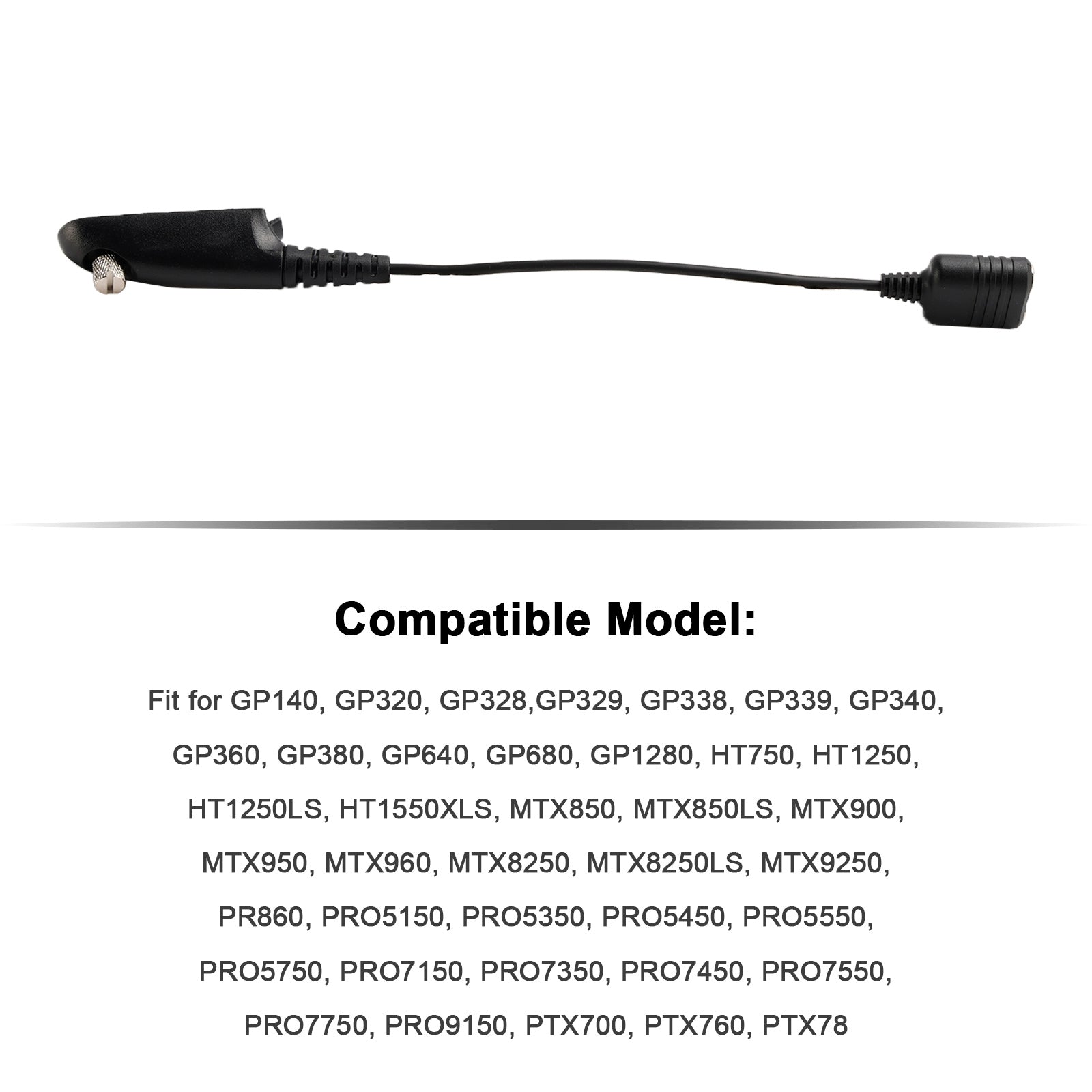 K Interface Headset Port Converter Cable for PR860 PRO5750 PRO7750 GP320 GP329