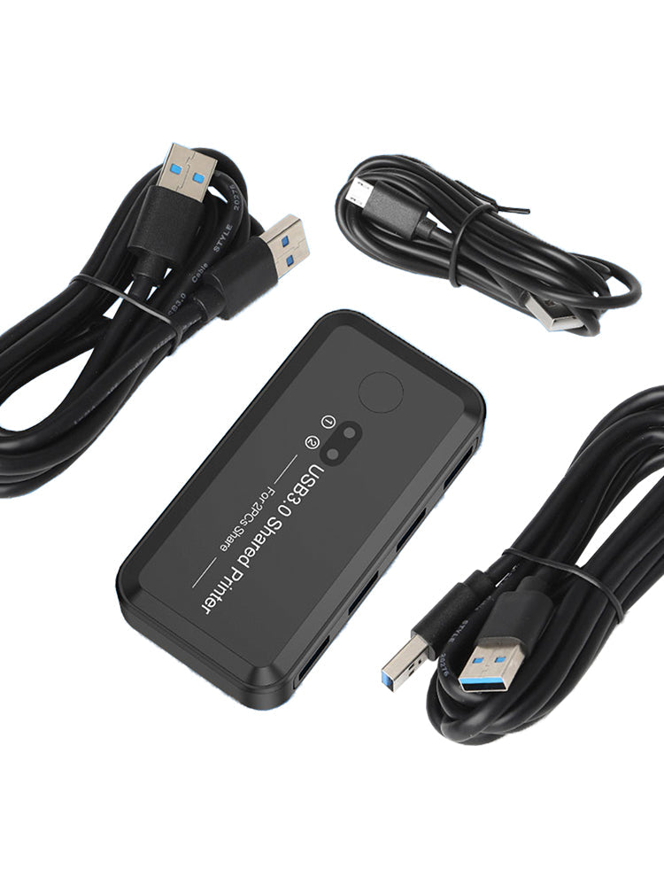 USB3.0 Switcher 2-Input 4-Output Printer Sharing Device Dual Computers Share