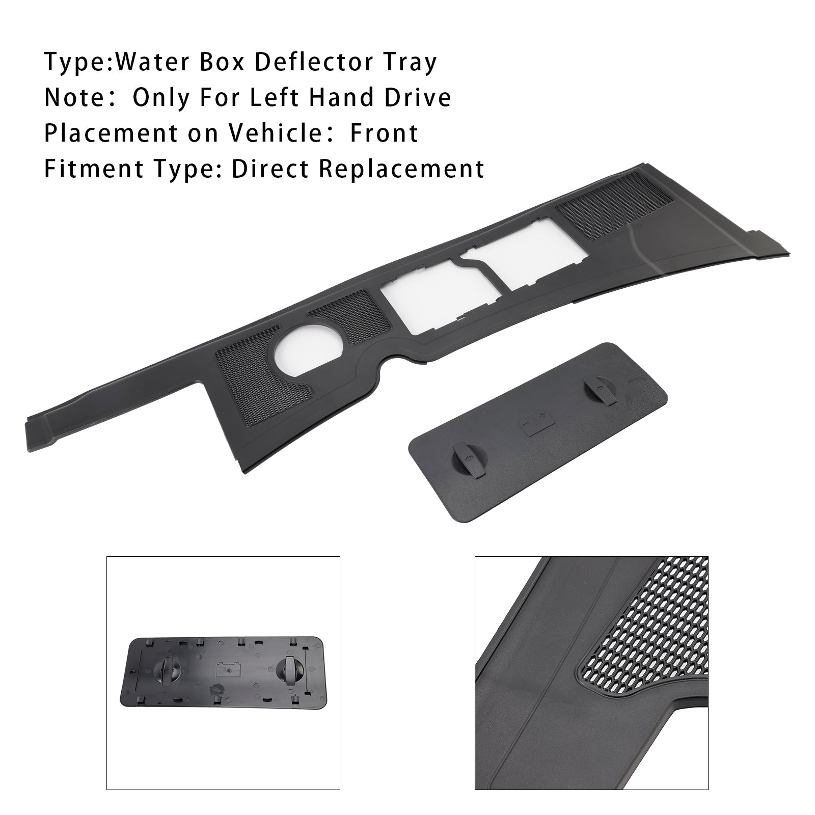 Water Box Deflector Tray & Battery Cover 8E1819447 For LHD Audi A4 B6 B7 02-2007