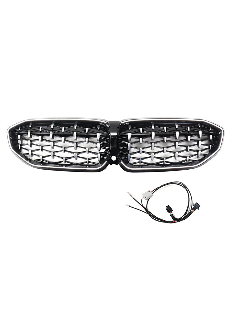 Chorme Diamond Kidney Grille Grill 51138072085 Fit BMW 3 Series G20 2019-2022