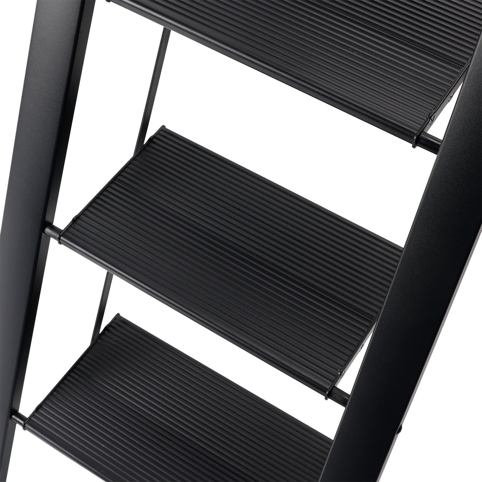 5 Step Ladder, Foldable Step Stool, Aluminum Step Ladder with Anti-Slip Pedal