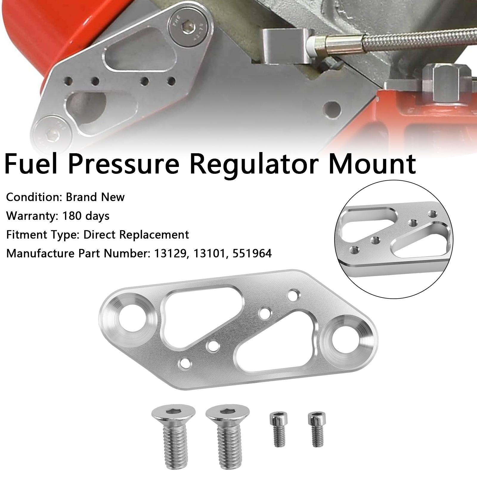 Fuel Pressure Regulator Mount Fit LS Cylinder Head Mounting Billet Fit Chevy