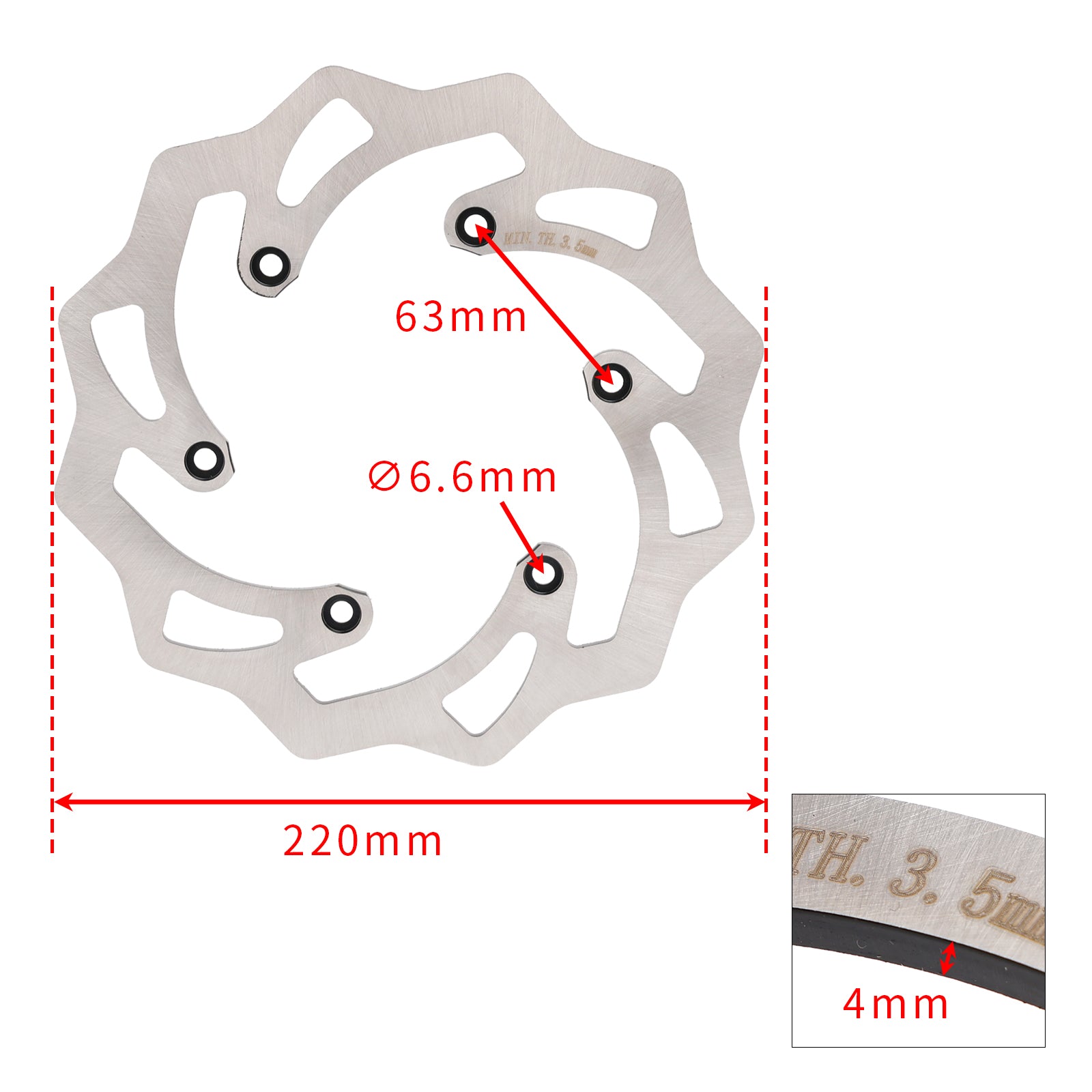 Front & Rear Brake Disc Rotor For 125 250 300 350 450 500 EXC XC SX SXF XCW