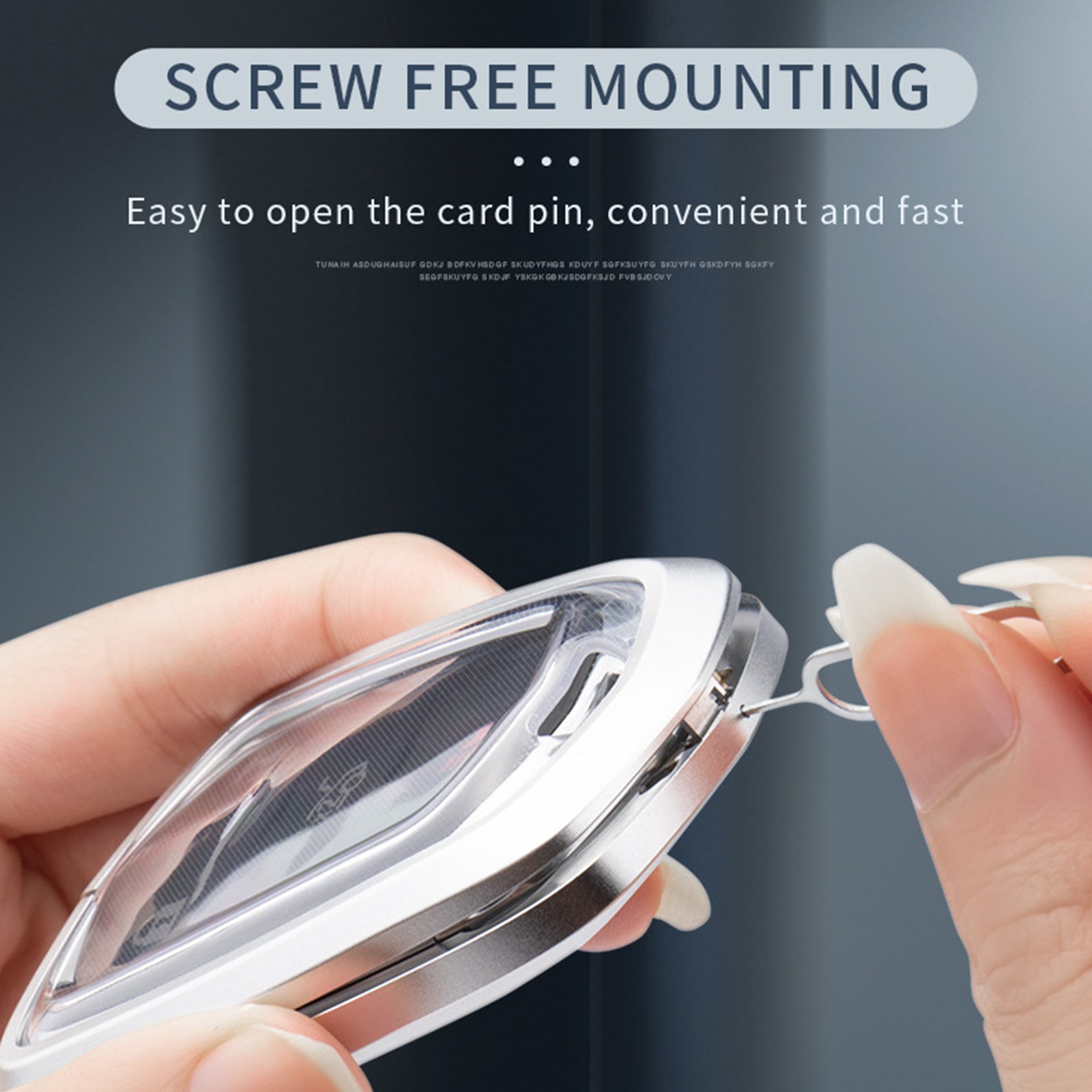 Aluminum Alloy TPU Silvery Car Key Case Cover With Buckle For Cadillac