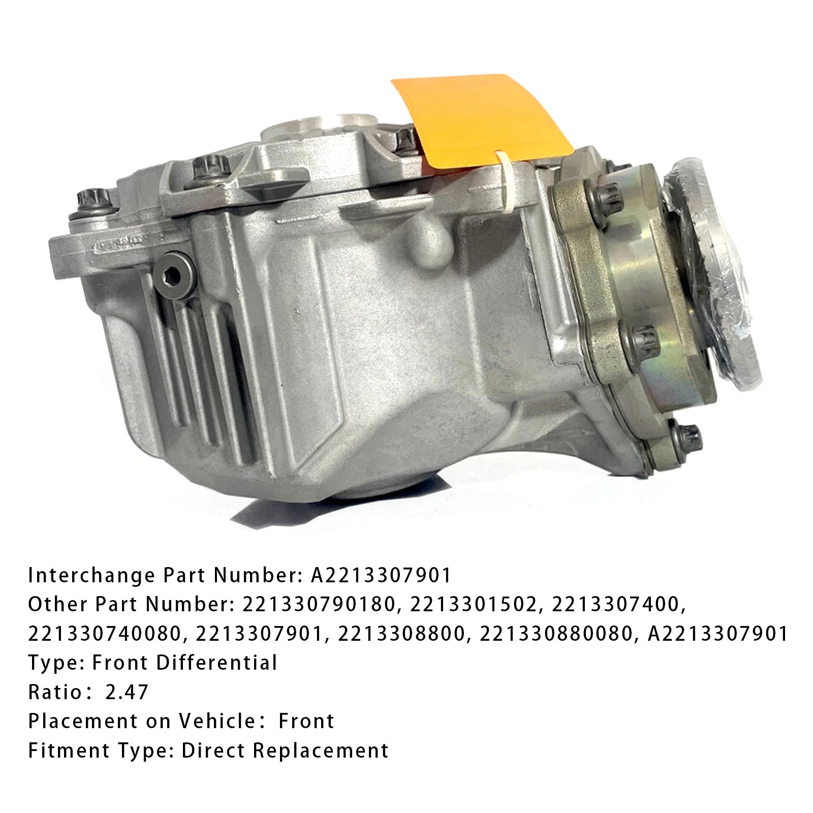 Mercedes-Benz Cls450 S63 S450 Front Axle Differential Assembly 2.47 Gear A2213307901