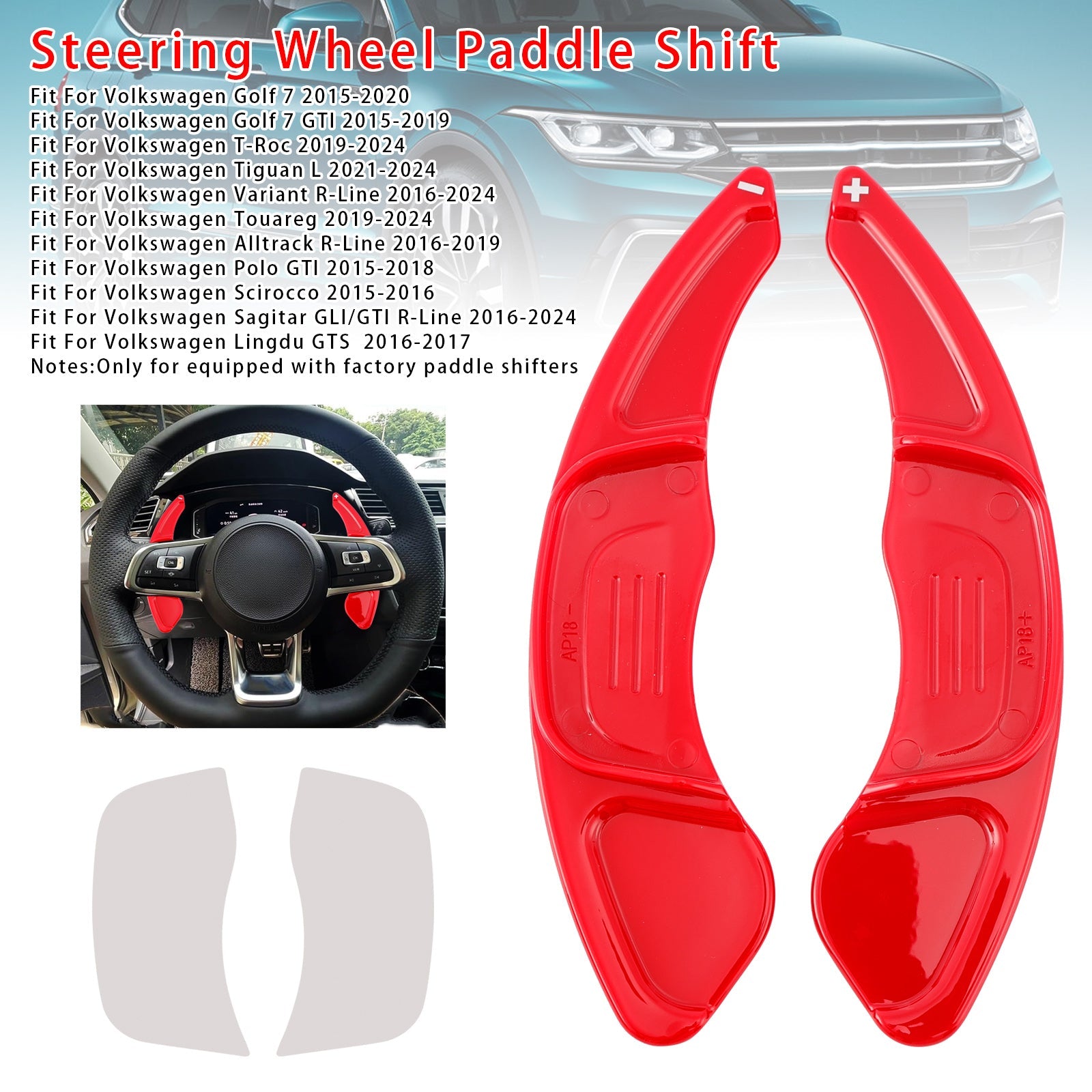 Steering Wheel Paddle Shifter Extension For VW Golf 7 T-ROC