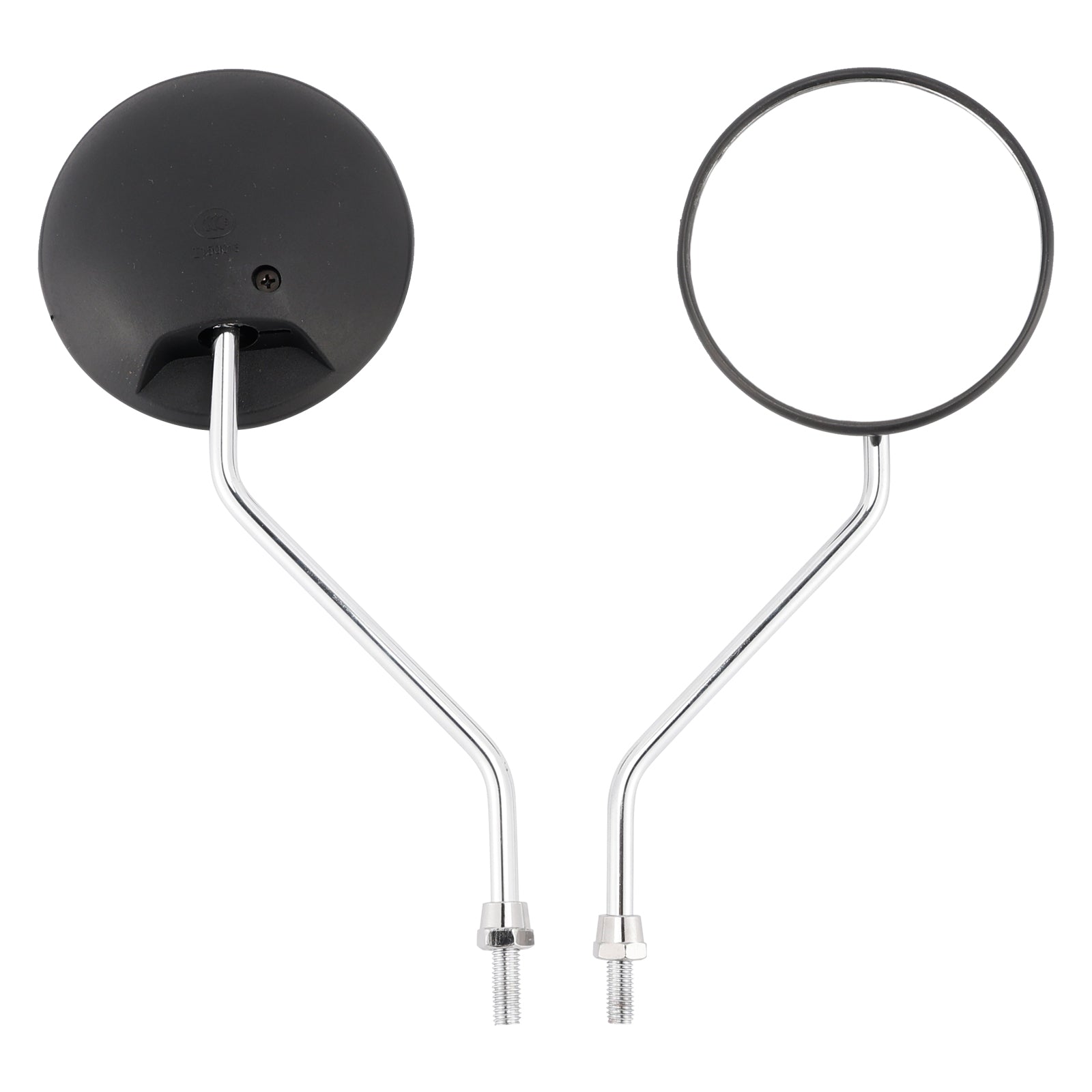 Round Black with Chrome Arm Mirror 8mm For Honda NA/NC/NN/NQ/NX/PA/SE/TG50 C70