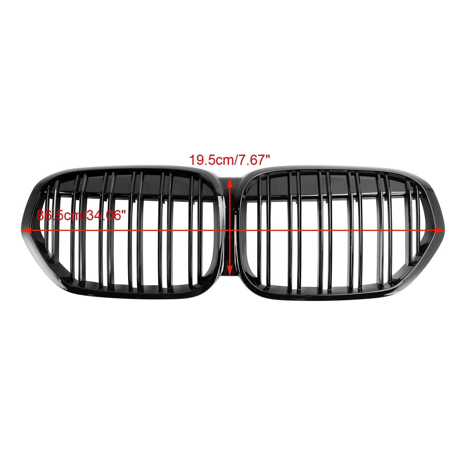 BMW X1 F48 F49 2019-2021 Dual Slat Gloss Black Front Kidney Grille Grill