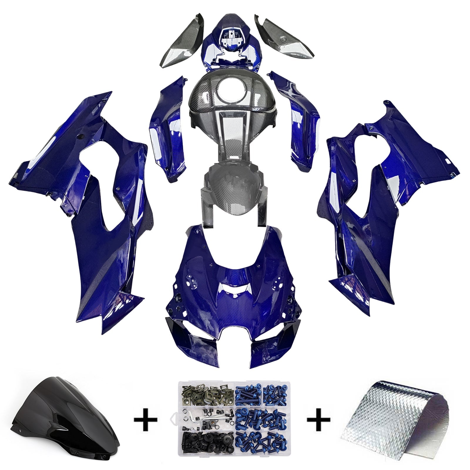 Injection Fairing Kit Bodywork ABS fit For Kawasaki ZX-10R ZX-10RR 2021-2025