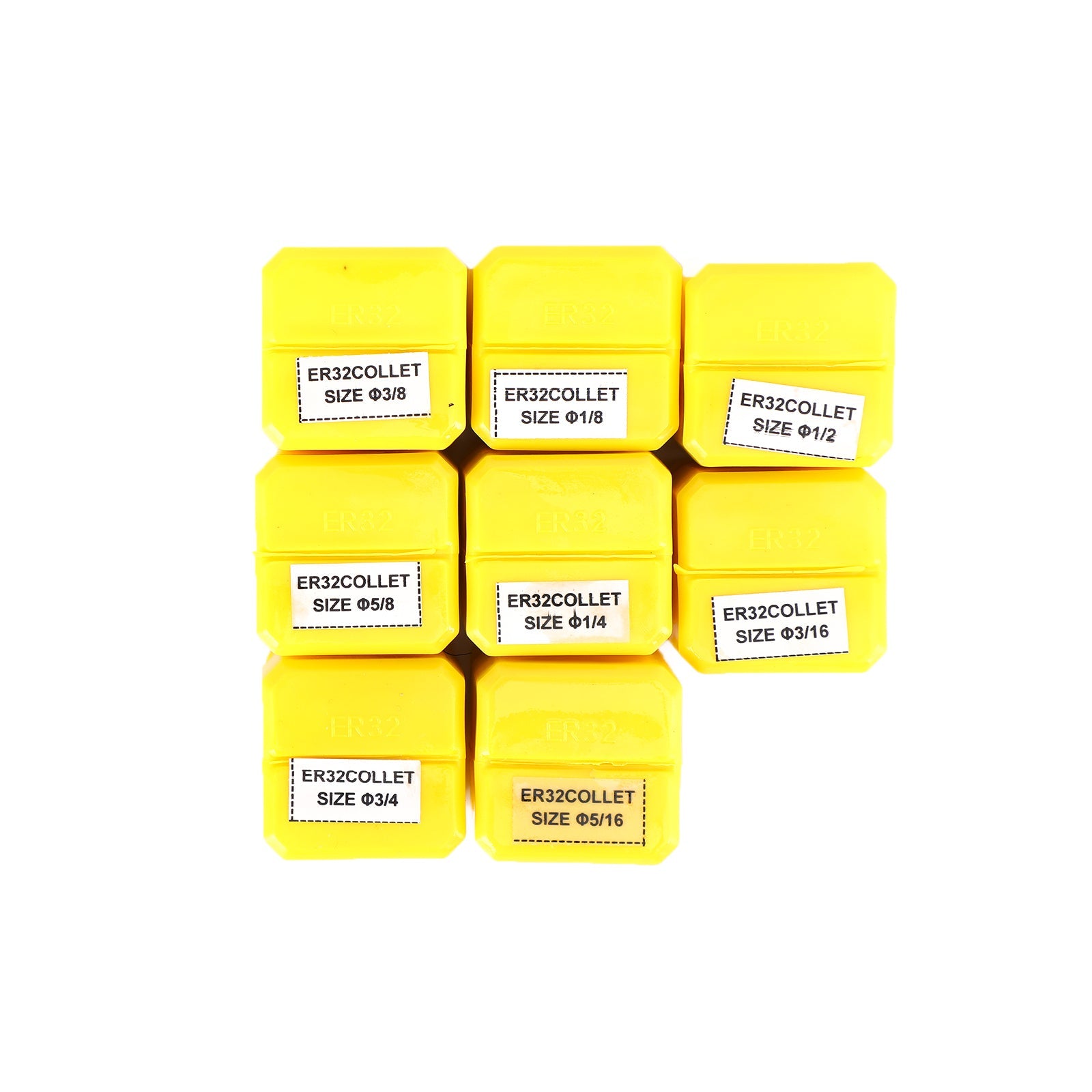 8Pcs ER32 Spring Collet 1/8"-3/4" For CNC Milling Lathe Tool Engraving Machine