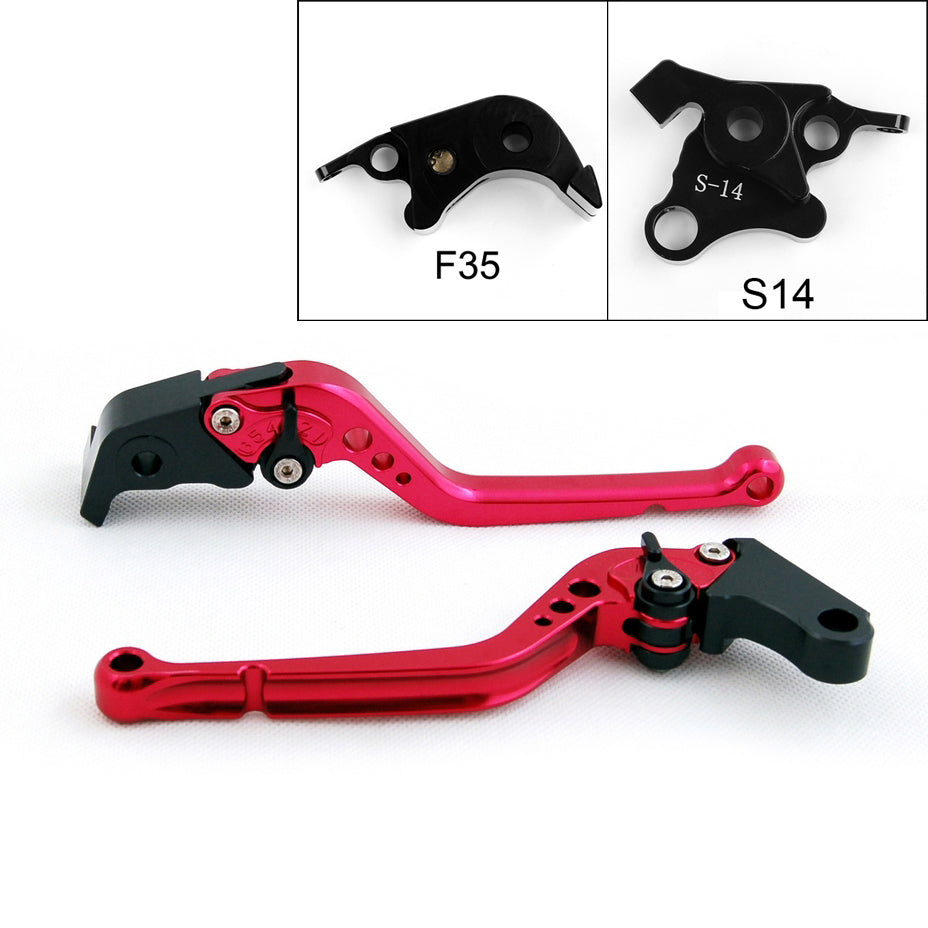 Long Brake Clutch Levers For Suzuki GSXR1000 GSXR 1000 2007-08 Black Generic
