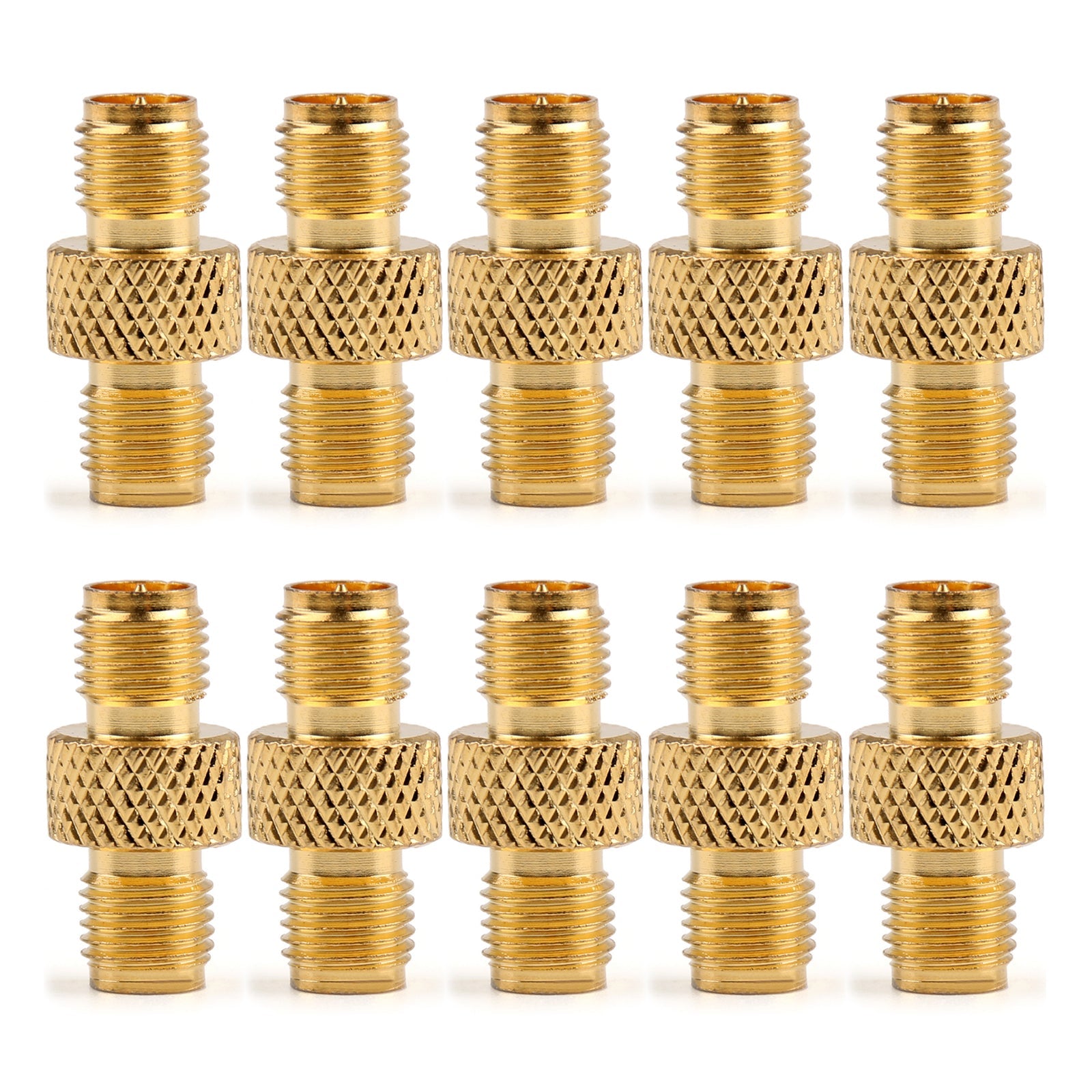 10Pcs Adapter RP-SMA Female Plug To RP-SMA Female Connector Reticulated F/F