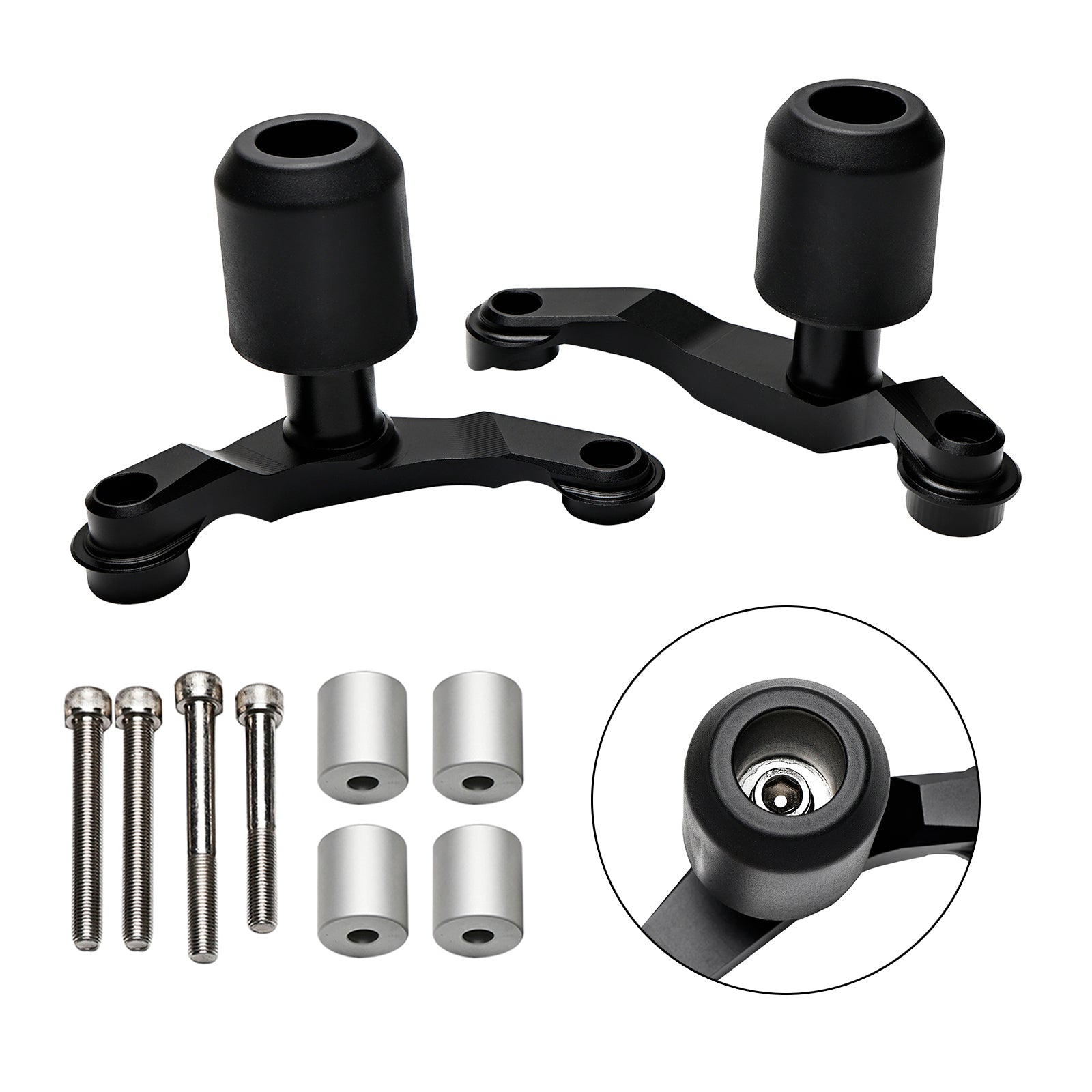 가와사키 Zh2 2020-2023 CNC 충돌 방지 프레임 슬라이더 보호대 블랙 페덱스 익스프레스