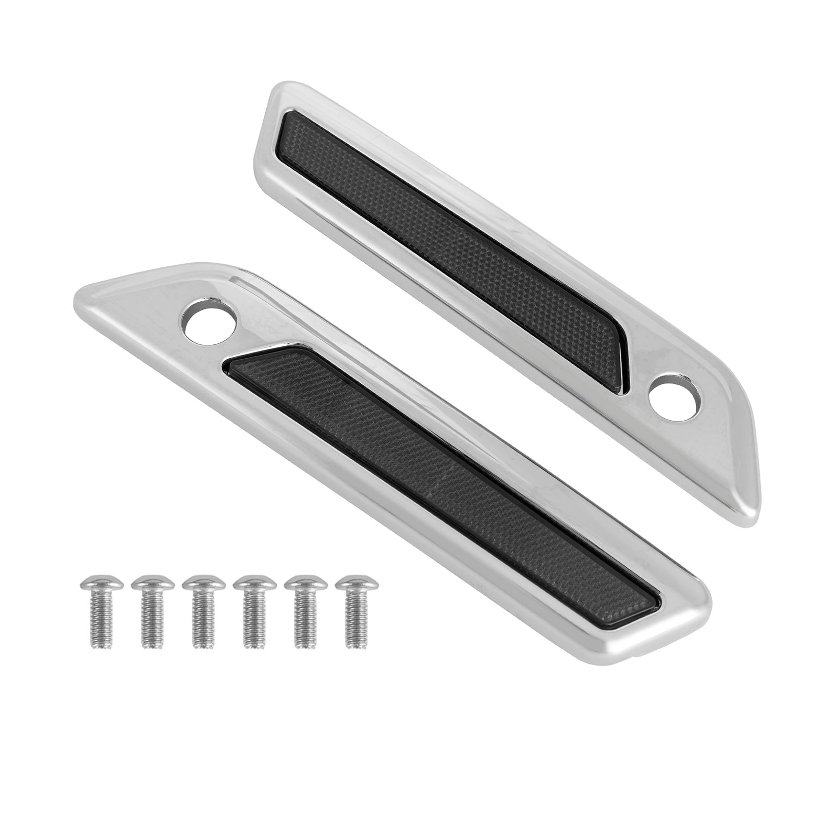 투어링 로드 글라이드 킹 14-23 카본 그레이용 사이드 러기지 새들백 래치 커버 뚜껑