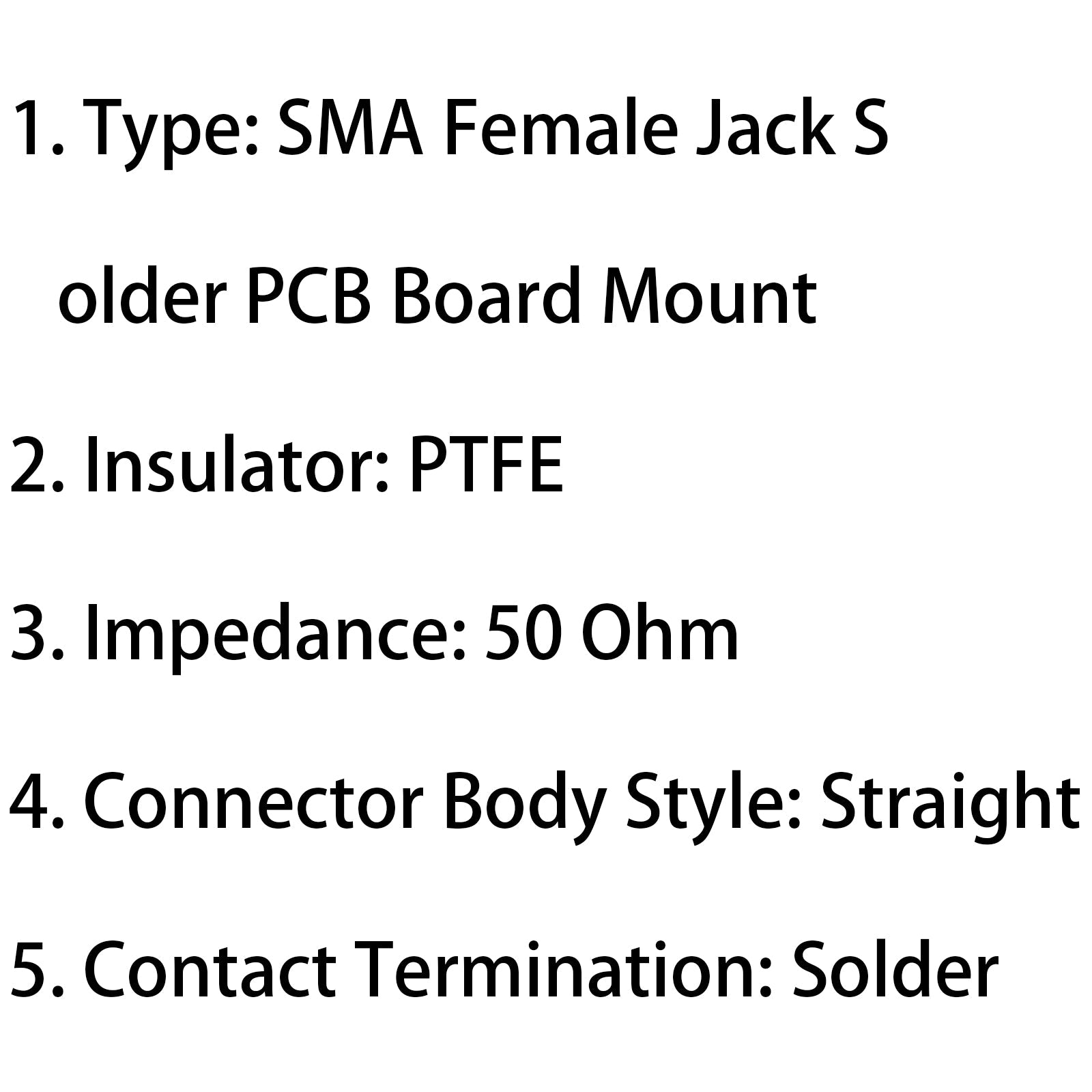 10x SMA Female Jack Solder PCB Board Mount Straight RF Connector Positive Feet