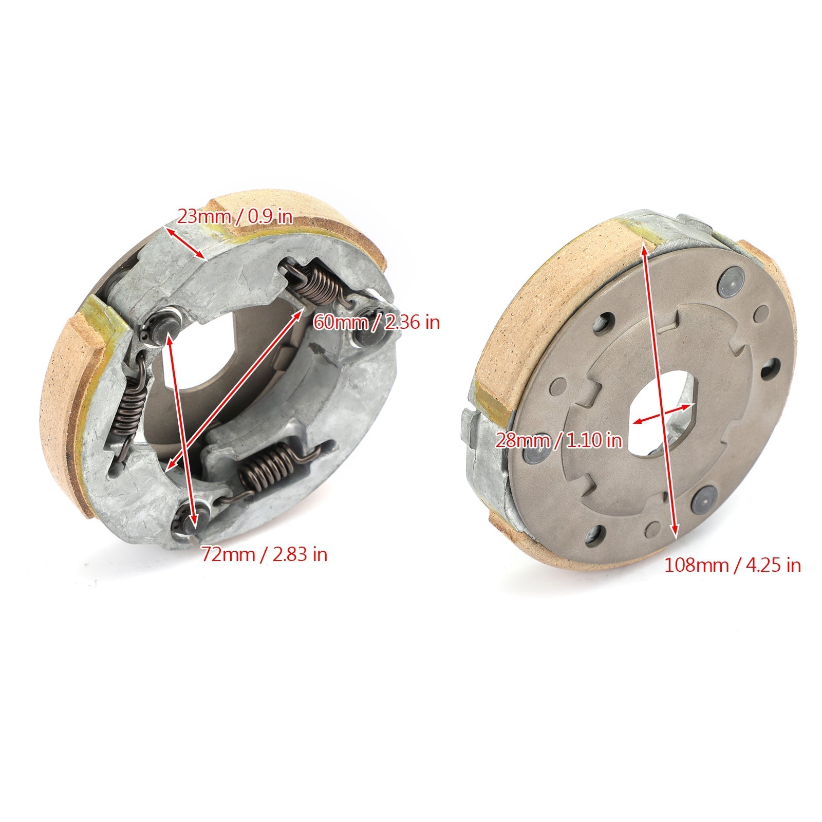 Complete Clutch Shoes Weight Set & Spring for Yamaha YQ YW YN YG YA YM 50 90 100 Generic