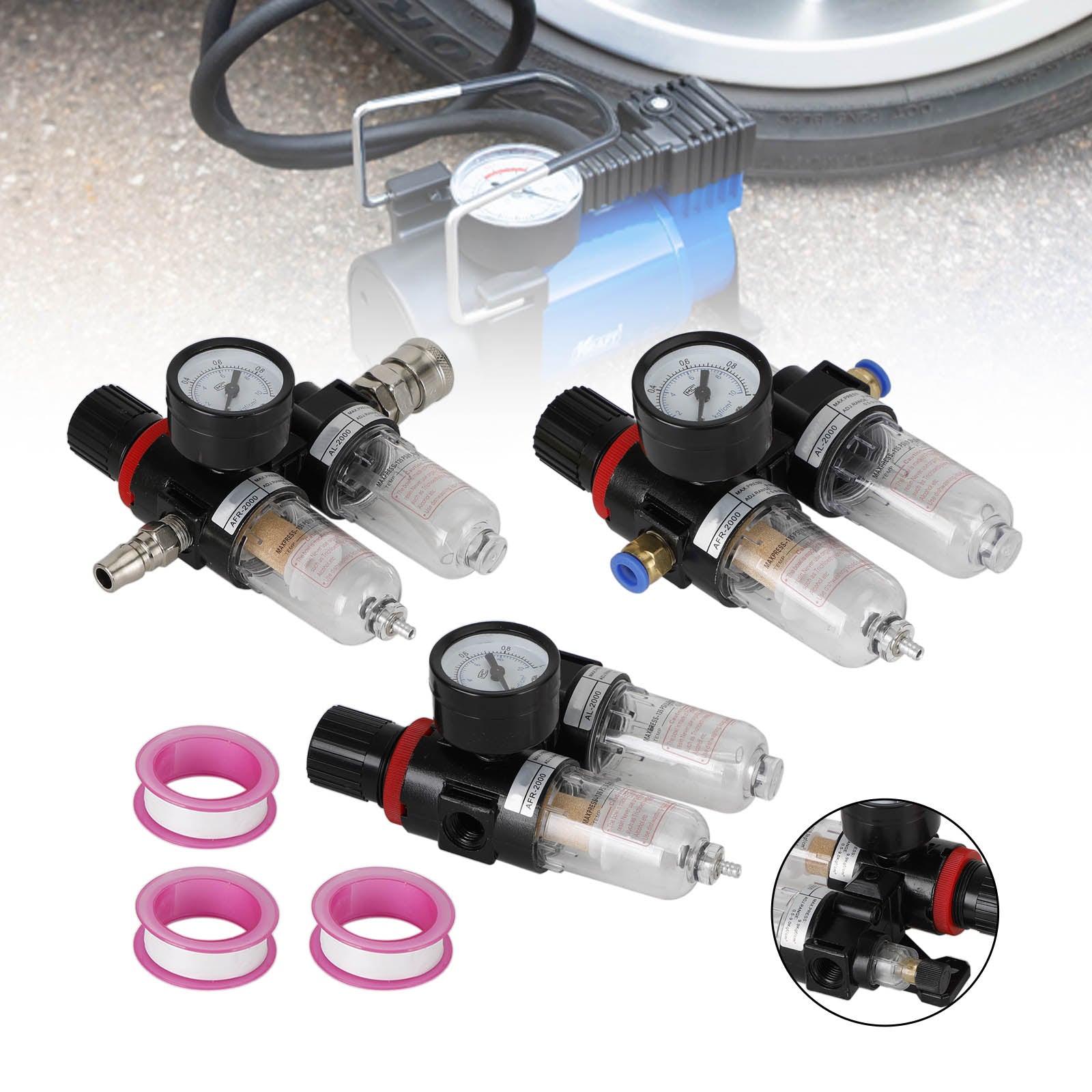 Air Compressor Oil Water Separator Filter Regulator Trap For AFR2000 AL2000