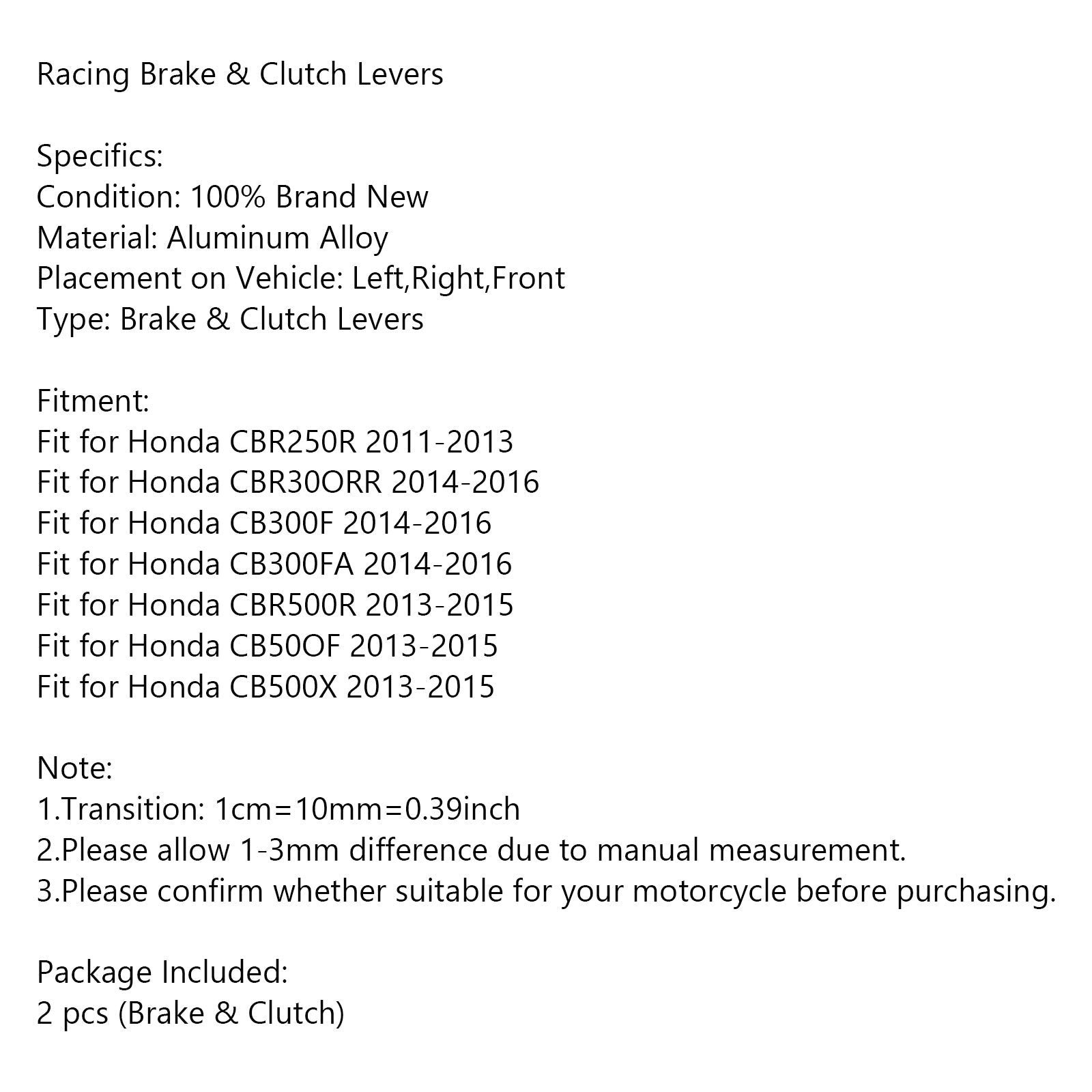 Motorcycle Long Clutch Brake Lever fit for VESPA GTS 300 Super Generic