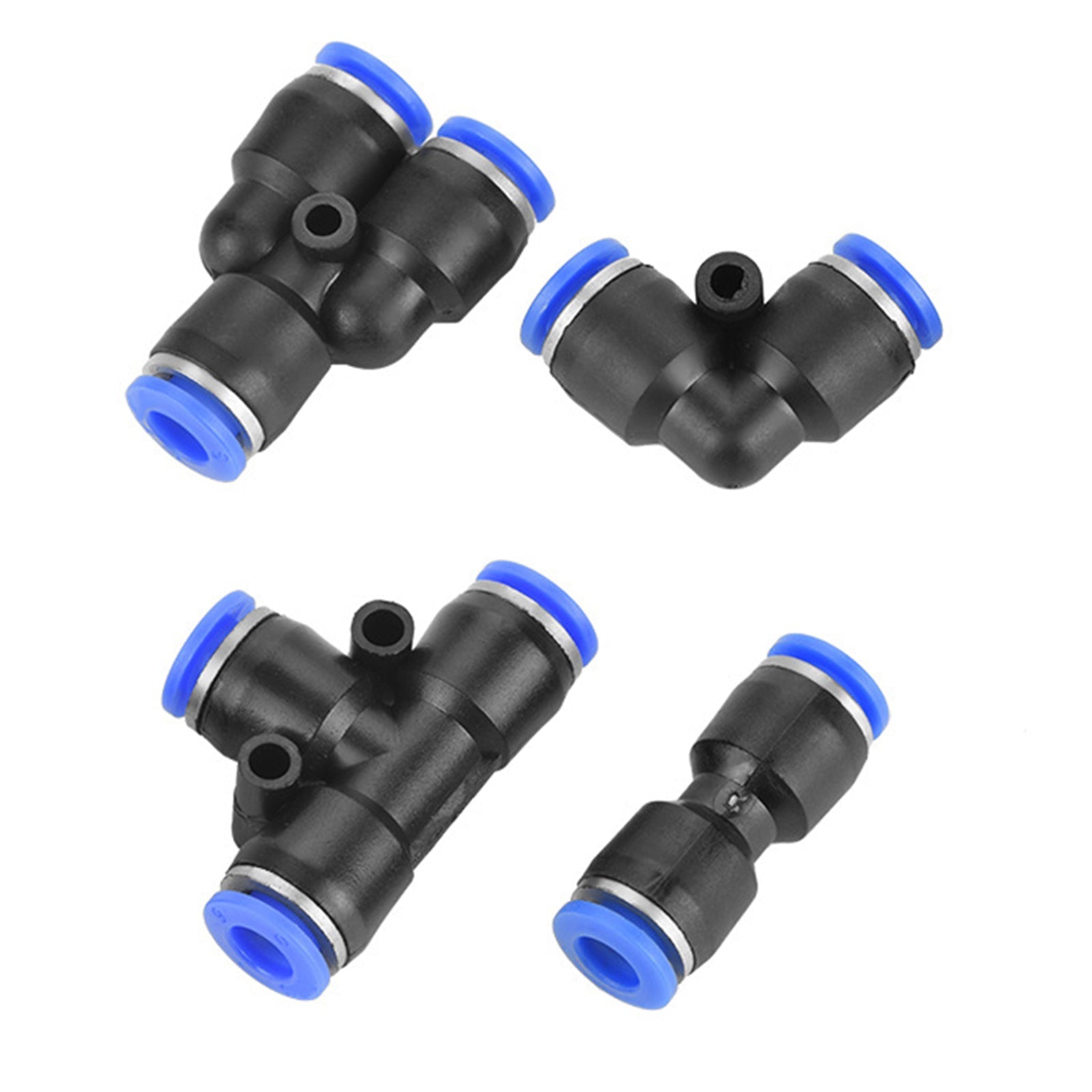 40Pcs Quick 6mm OD Plastic Pneumatic Push Connector Air Line Fittings