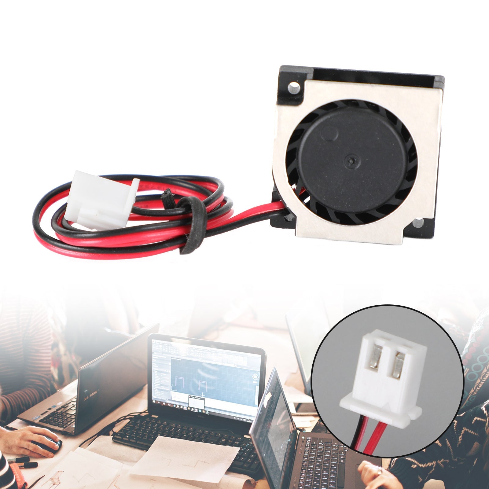 무브러시 DC 냉각 블로워 팬 5V 20065VS 20x20x6mm 슬리브 2핀 와이어