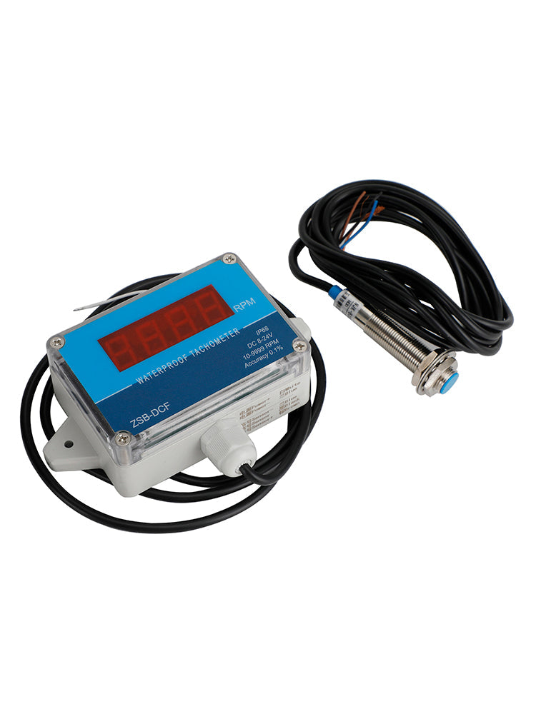 DC 8-24V Hall Tacómetro Digital LED Motor Medidor de velocidad Probador IP68 a prueba de agua