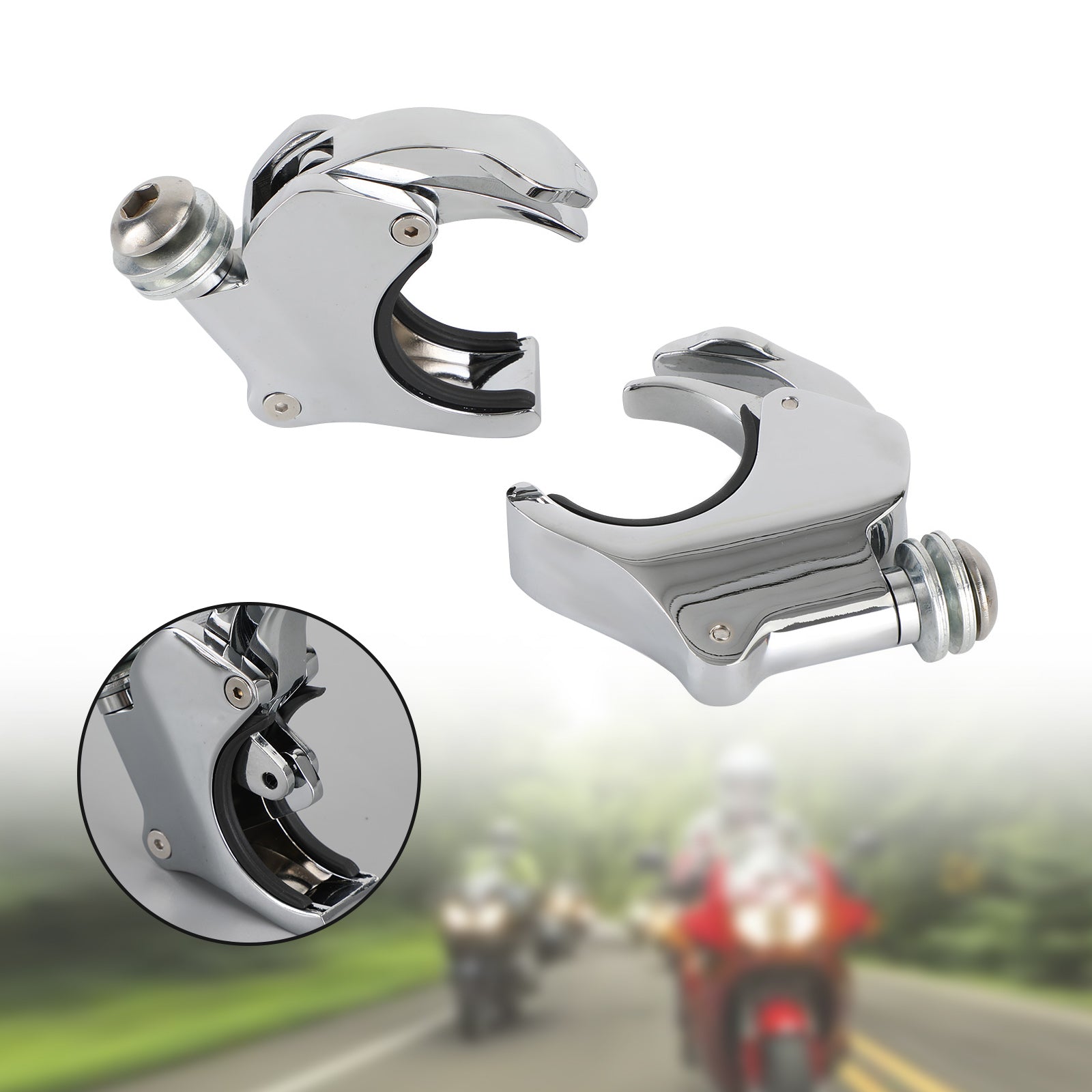 Dyna Street Bob Wide Glide 2006+용 윈드쉴드 포크 클램프 브라켓 홀더 (일반)