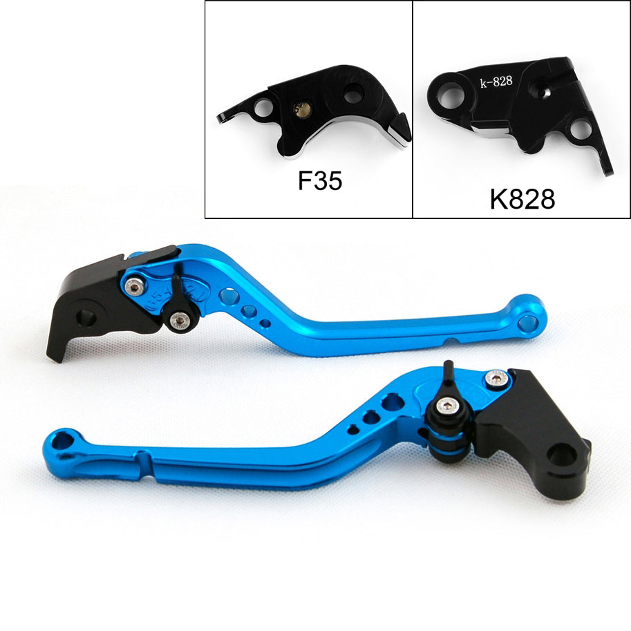 Long Brake Clutch Levers For Kawasaki ZX636R / ZX6RR 2005-2006 Black Generic