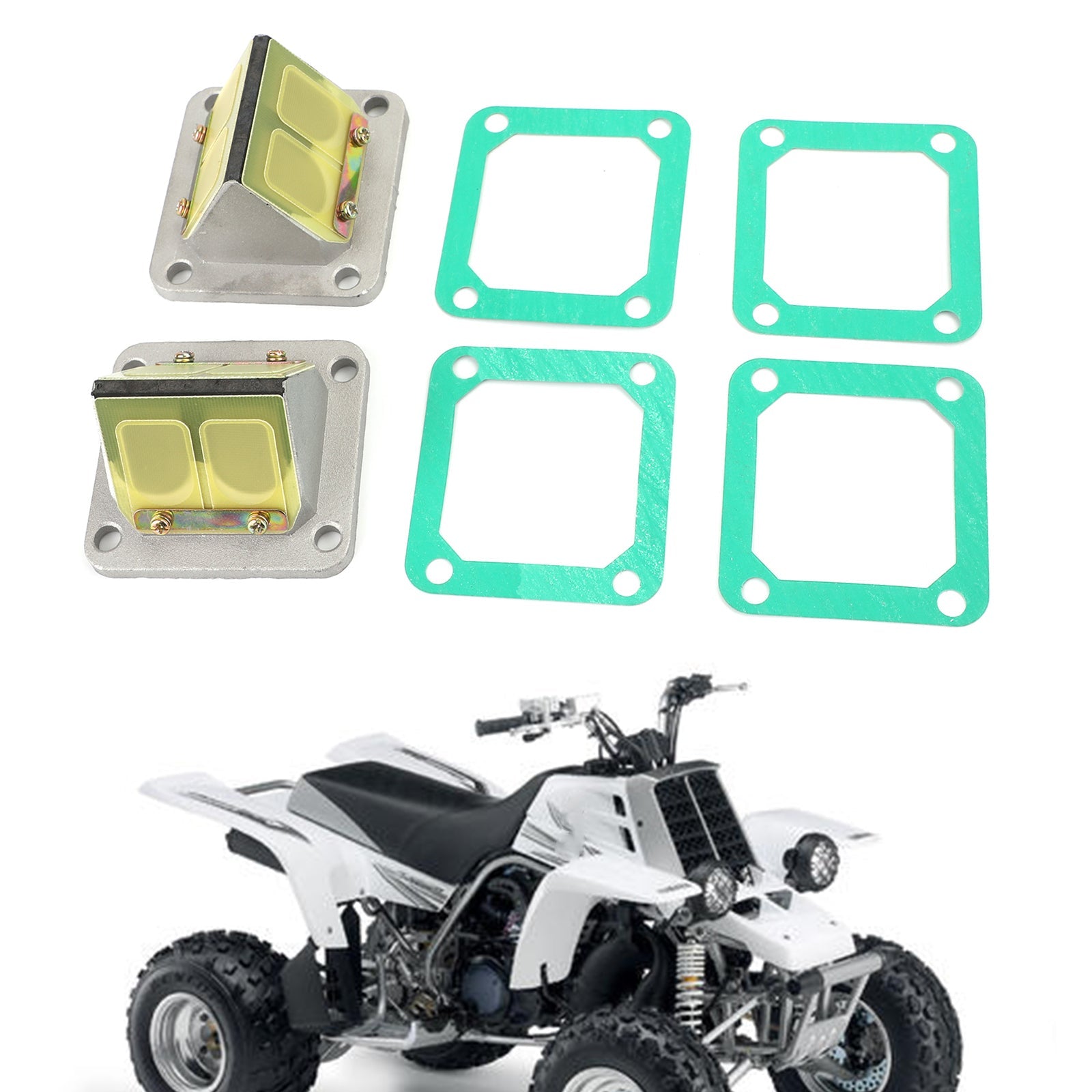 Reed Valve Cages + Reeds for Yamaha Banshee YFZ350 1987-2006 Generic