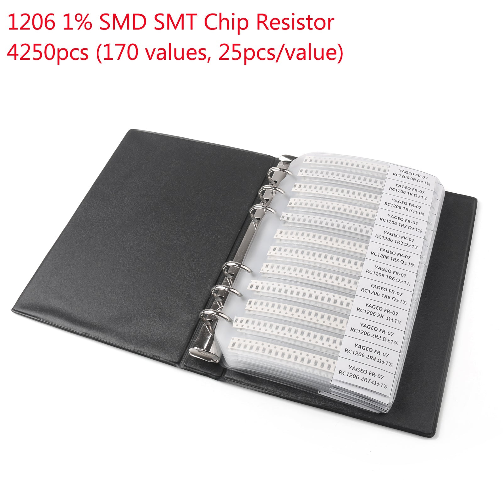 4250PCS 1206 1% SMD Chip SMT Resistor 170 Valores Muestra Libro YAGEO DIY Kits