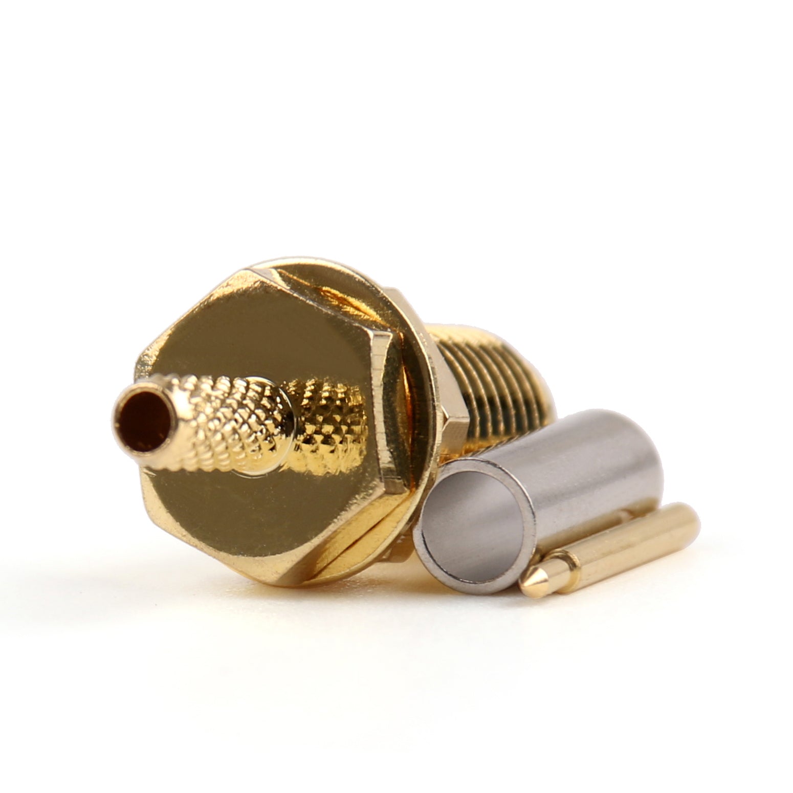 10Pcs Connector RP-SMA Female Jack Bulkhead Crimp RG174 RG316 LMR100 Cable