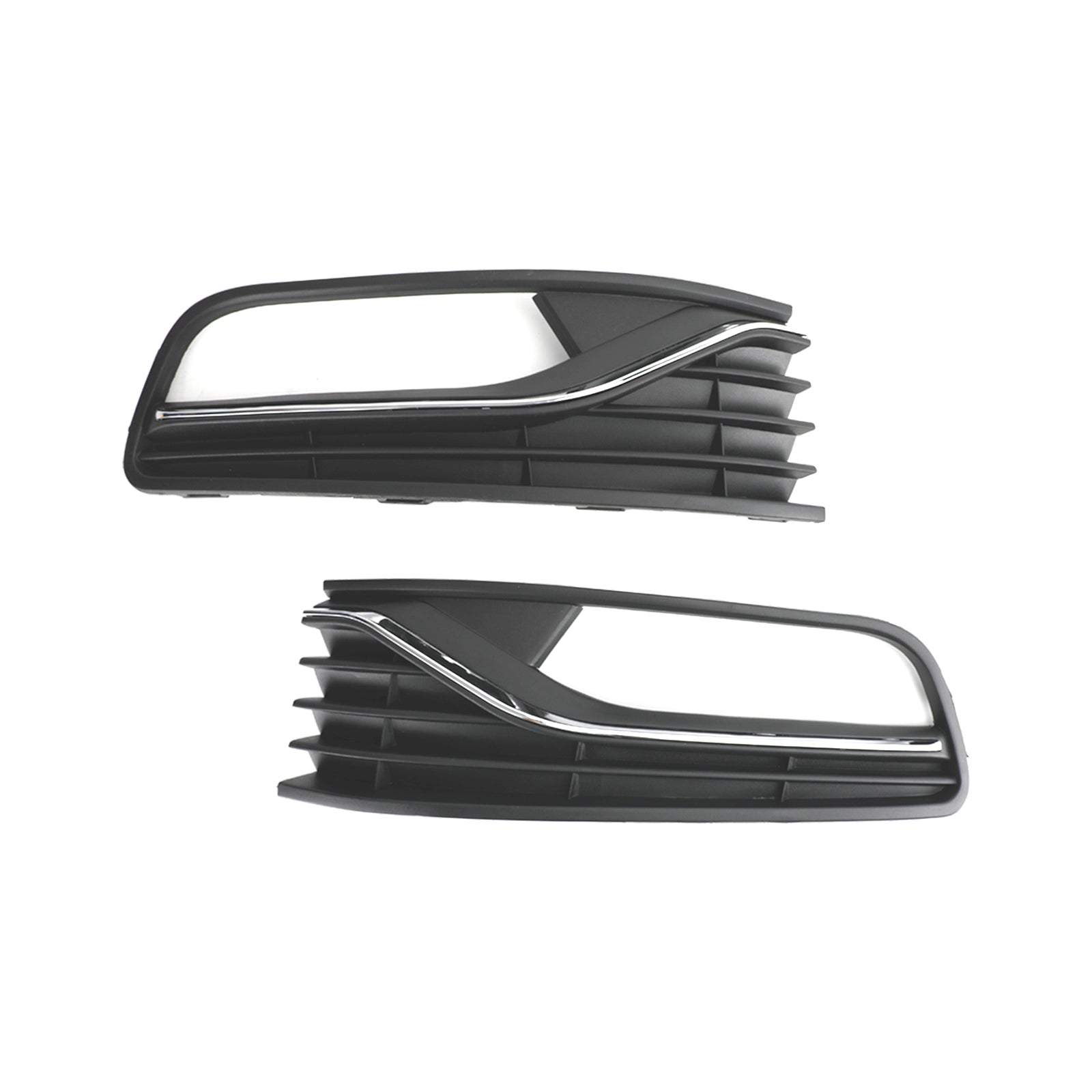 VW Polo 6R 2014-2017 Pair Front Bumper Fog Light Cover Grill Grille