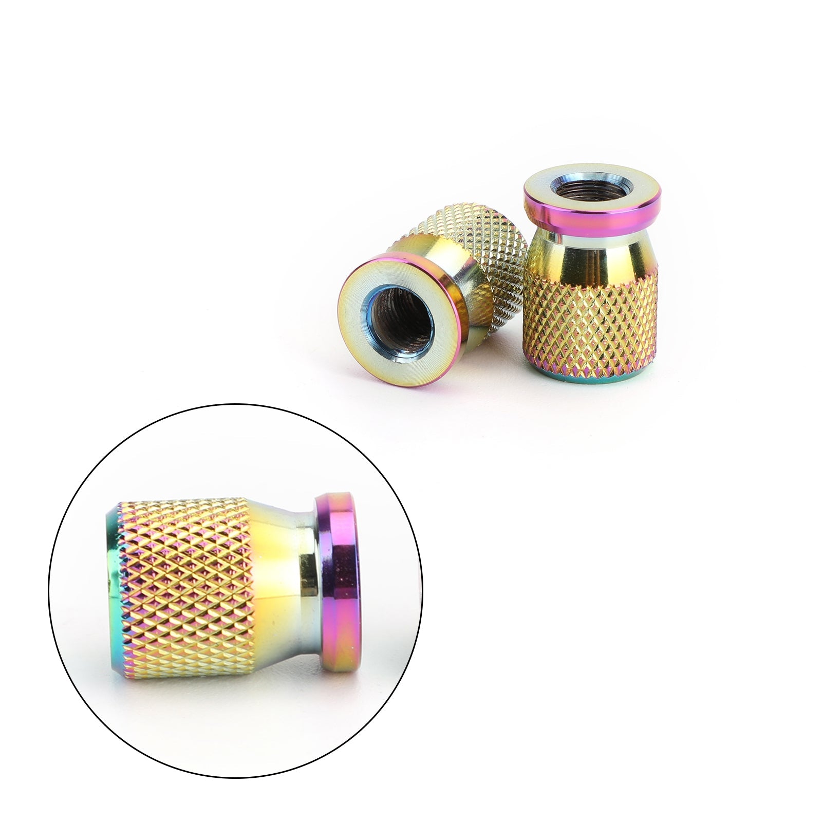 2개 CNC 번트 티타늄 오토바이 타이어 밸브 캡 커버 휠 장식 일반