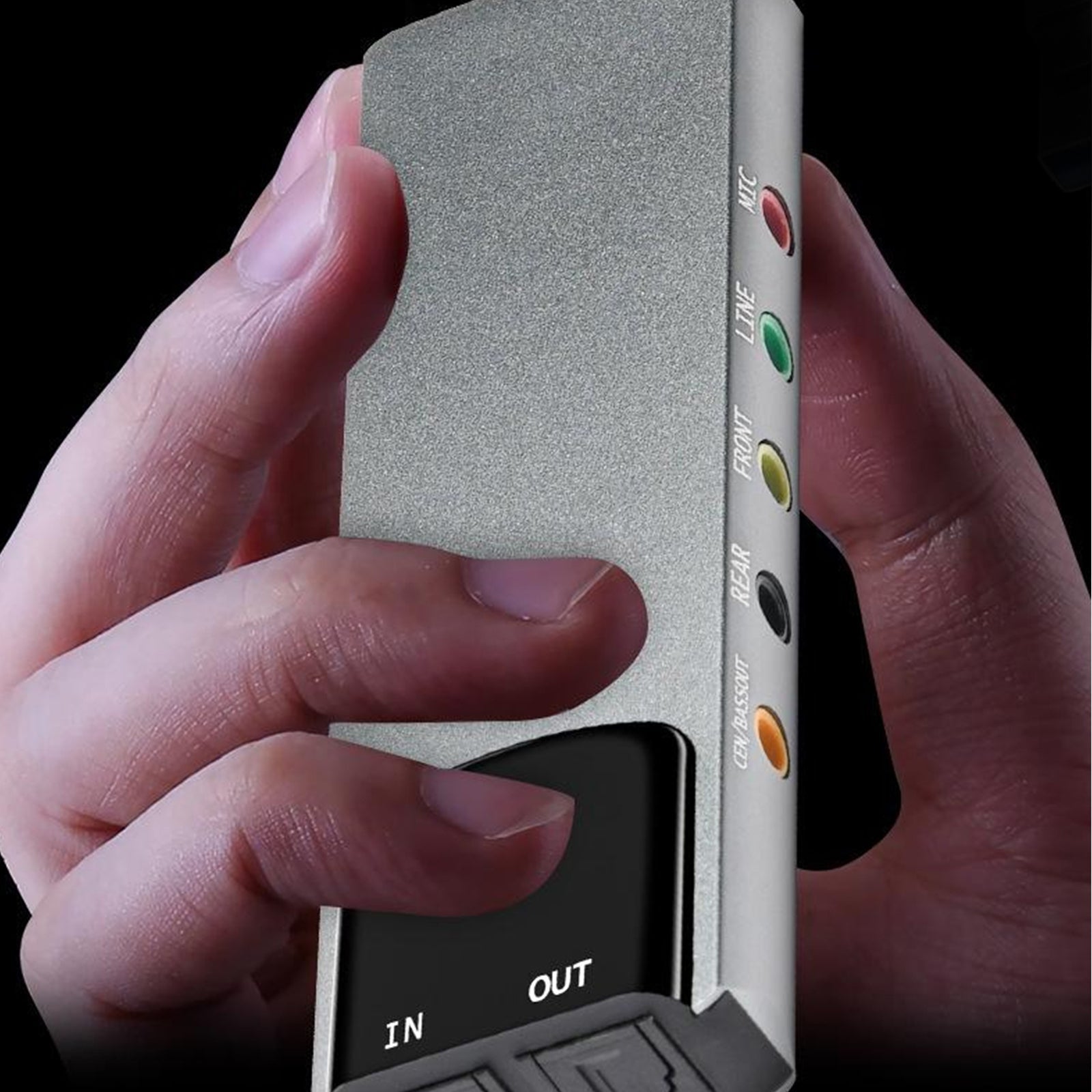 New aluminum alloy USB optical fiber SPDIF sound card computer external multi-function supports AC-3 DTS 5.1 channel