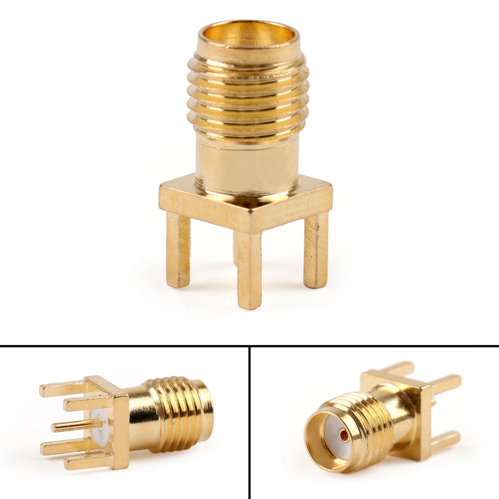 10x SMA Female Jack Solder PCB Board Mount Straight RF Connector Positive Feet