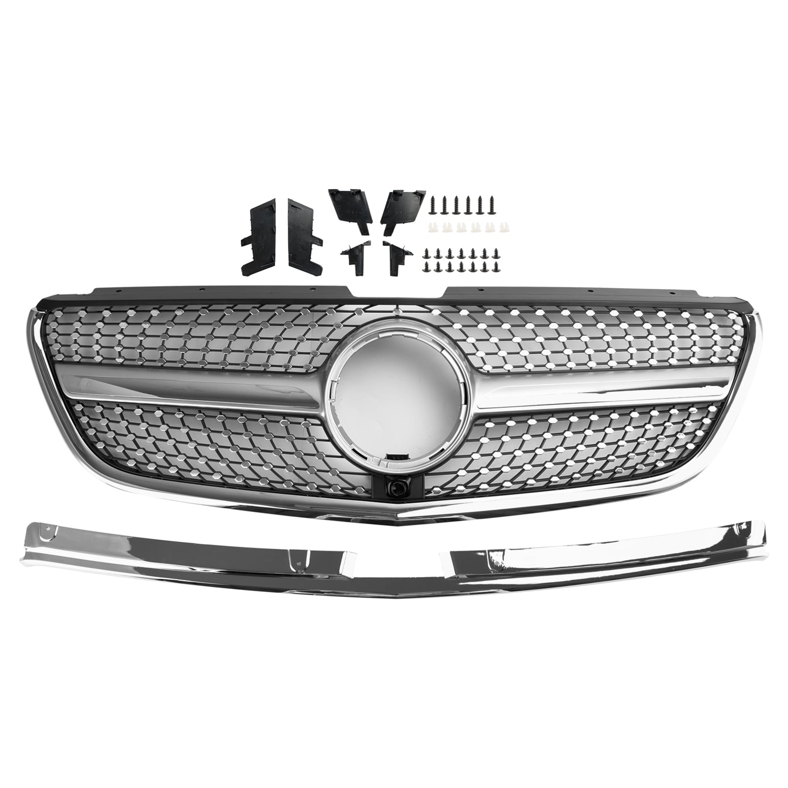 Parrilla de parachoques delantero de diamante para Mercedes Vito W447 2015-2019 GT Stlye